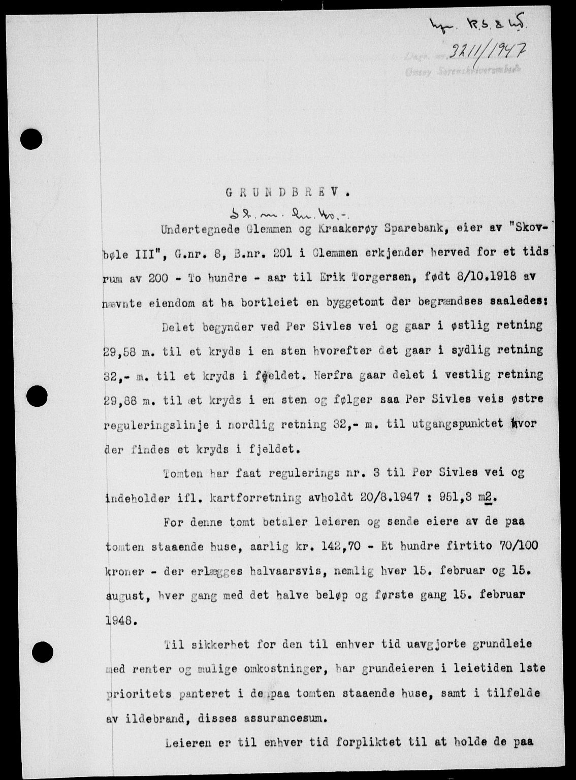 Onsøy sorenskriveri, SAO/A-10474/G/Ga/Gab/L0022: Pantebok nr. II A-22, 1947-1948, Dagboknr: 3211/1947