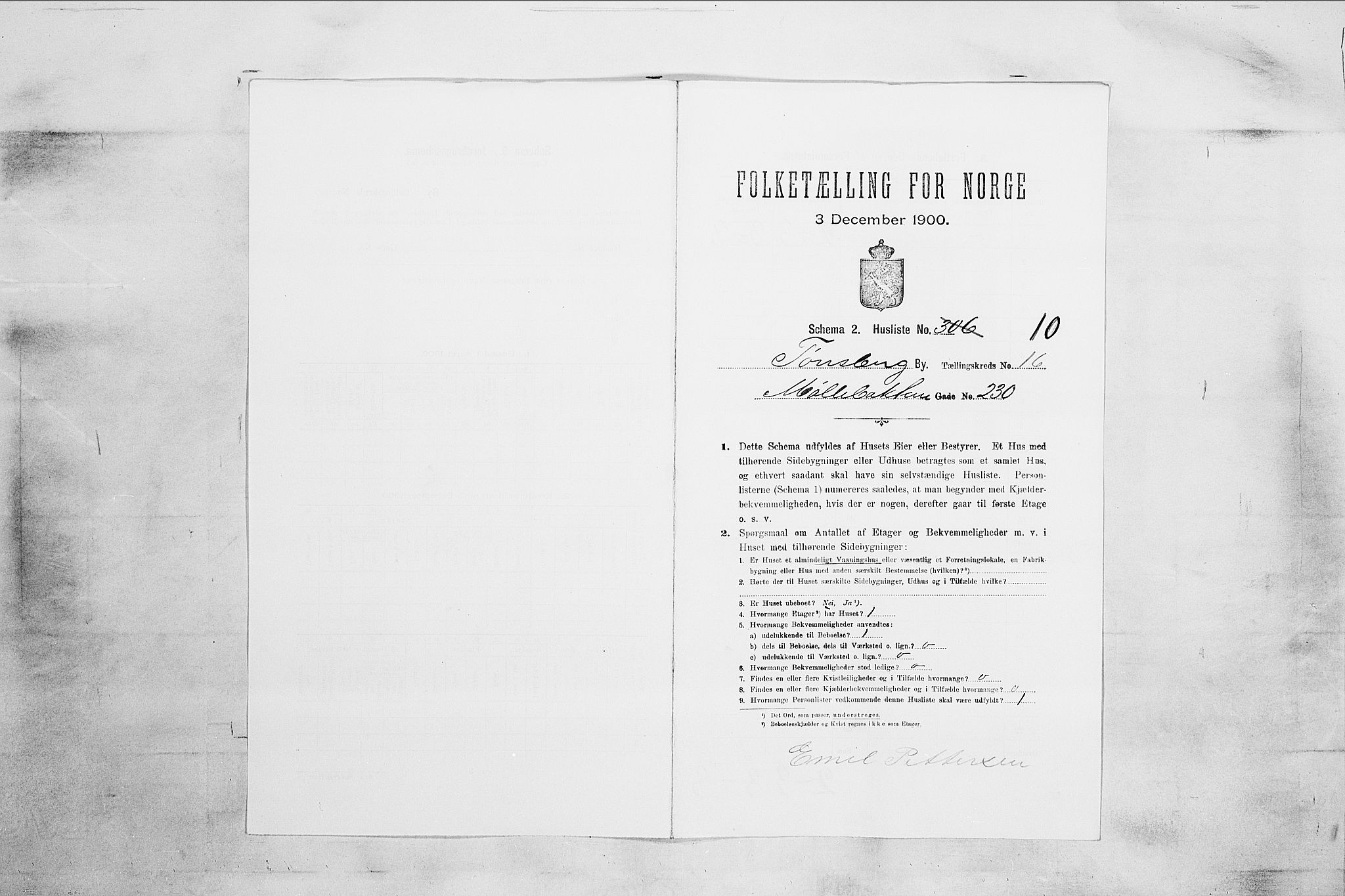 RA, Folketelling 1900 for 0705 Tønsberg kjøpstad, 1900, s. 2421