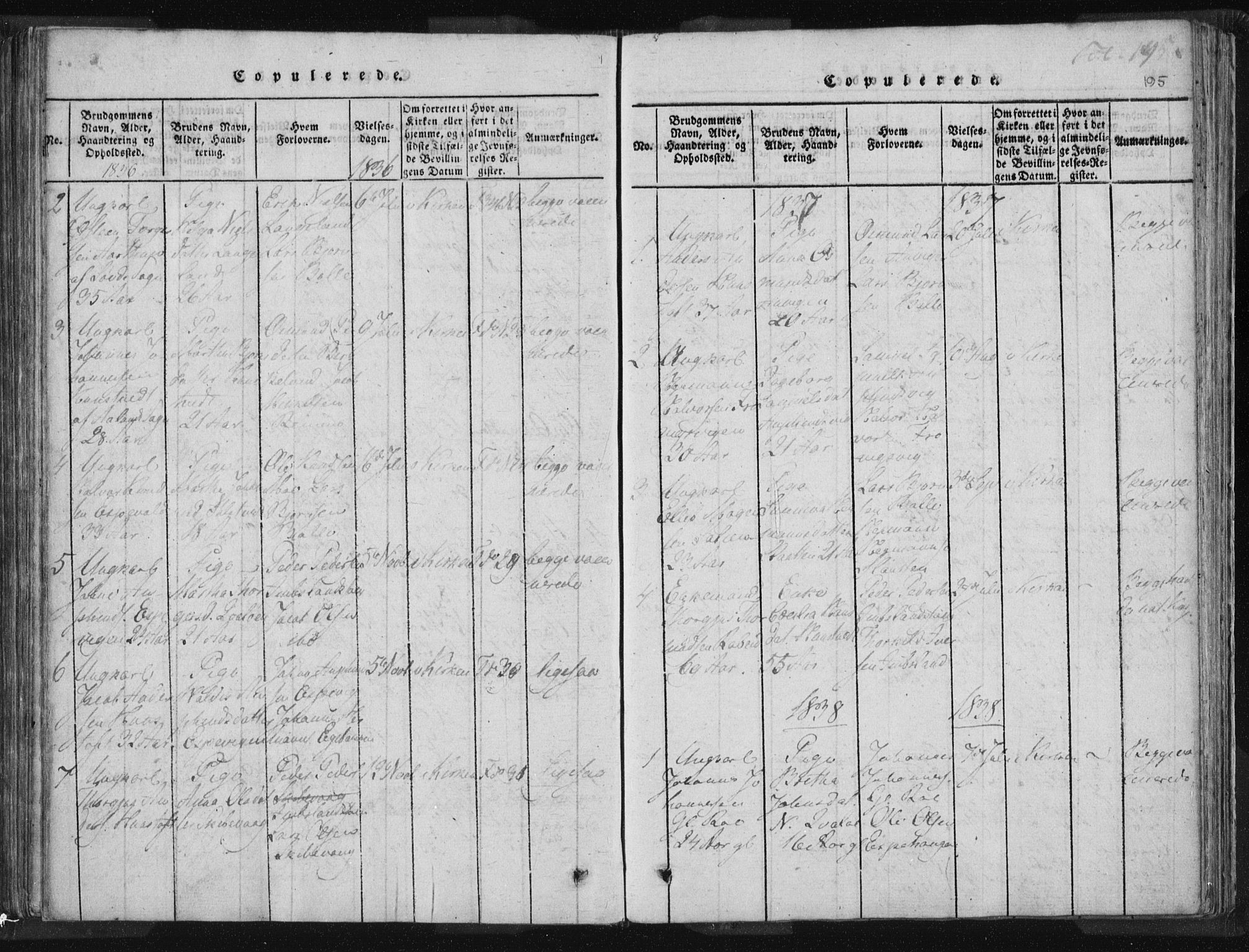 Vikedal sokneprestkontor, AV/SAST-A-101840/01/IV: Ministerialbok nr. A 5, 1817-1850, s. 195