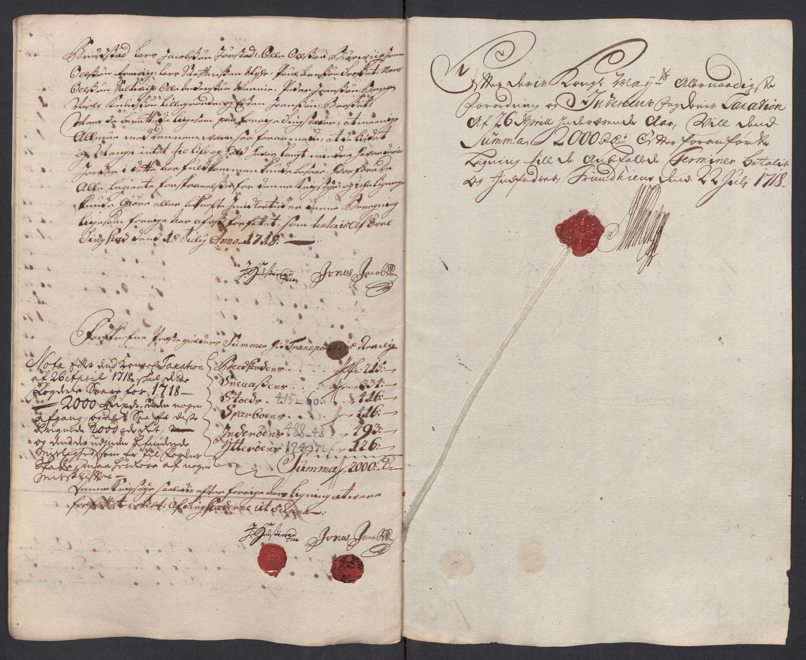 Rentekammeret inntil 1814, Reviderte regnskaper, Fogderegnskap, AV/RA-EA-4092/R63/L4326: Fogderegnskap Inderøy, 1718, s. 165