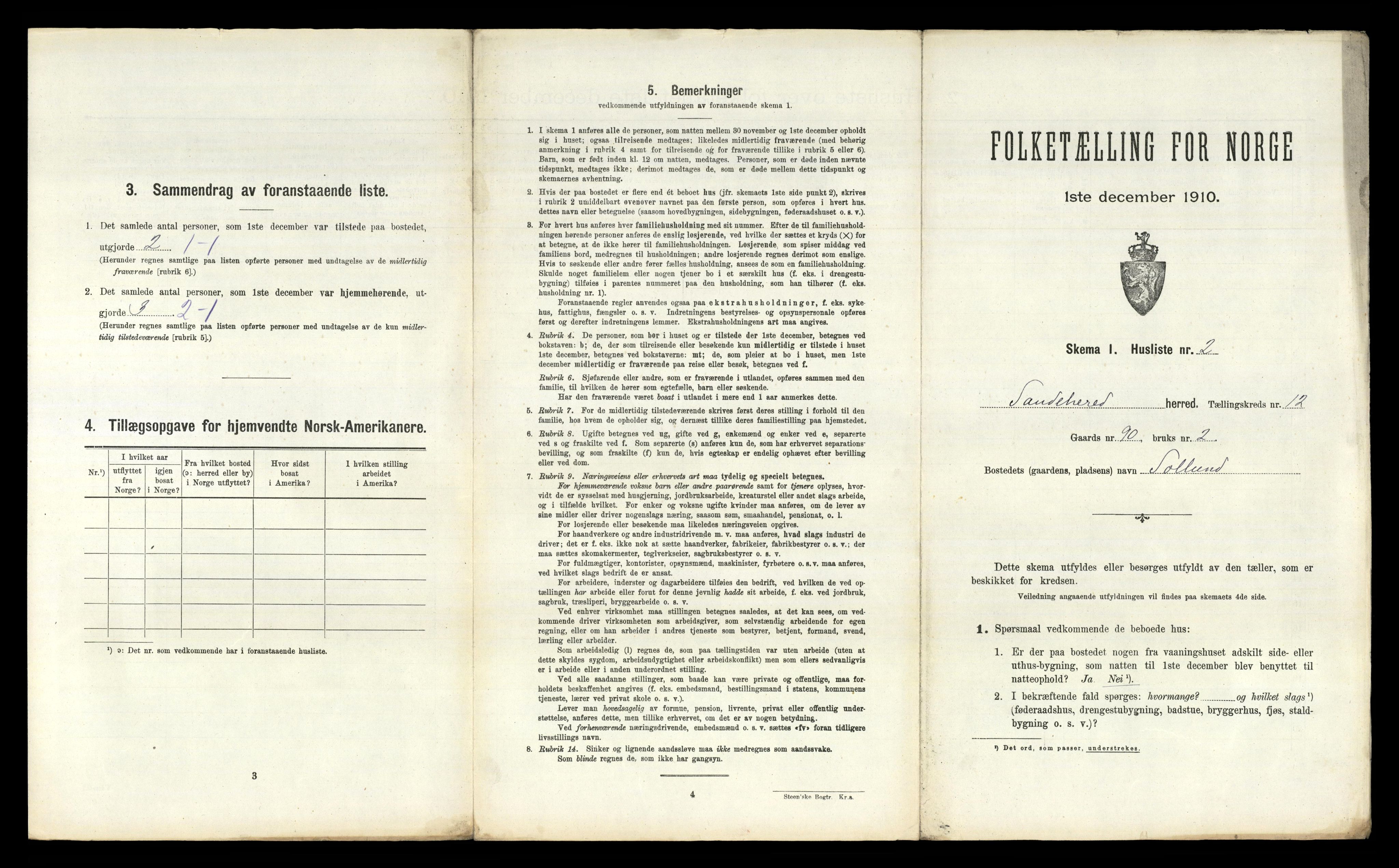 RA, Folketelling 1910 for 0724 Sandeherred herred, 1910, s. 2451