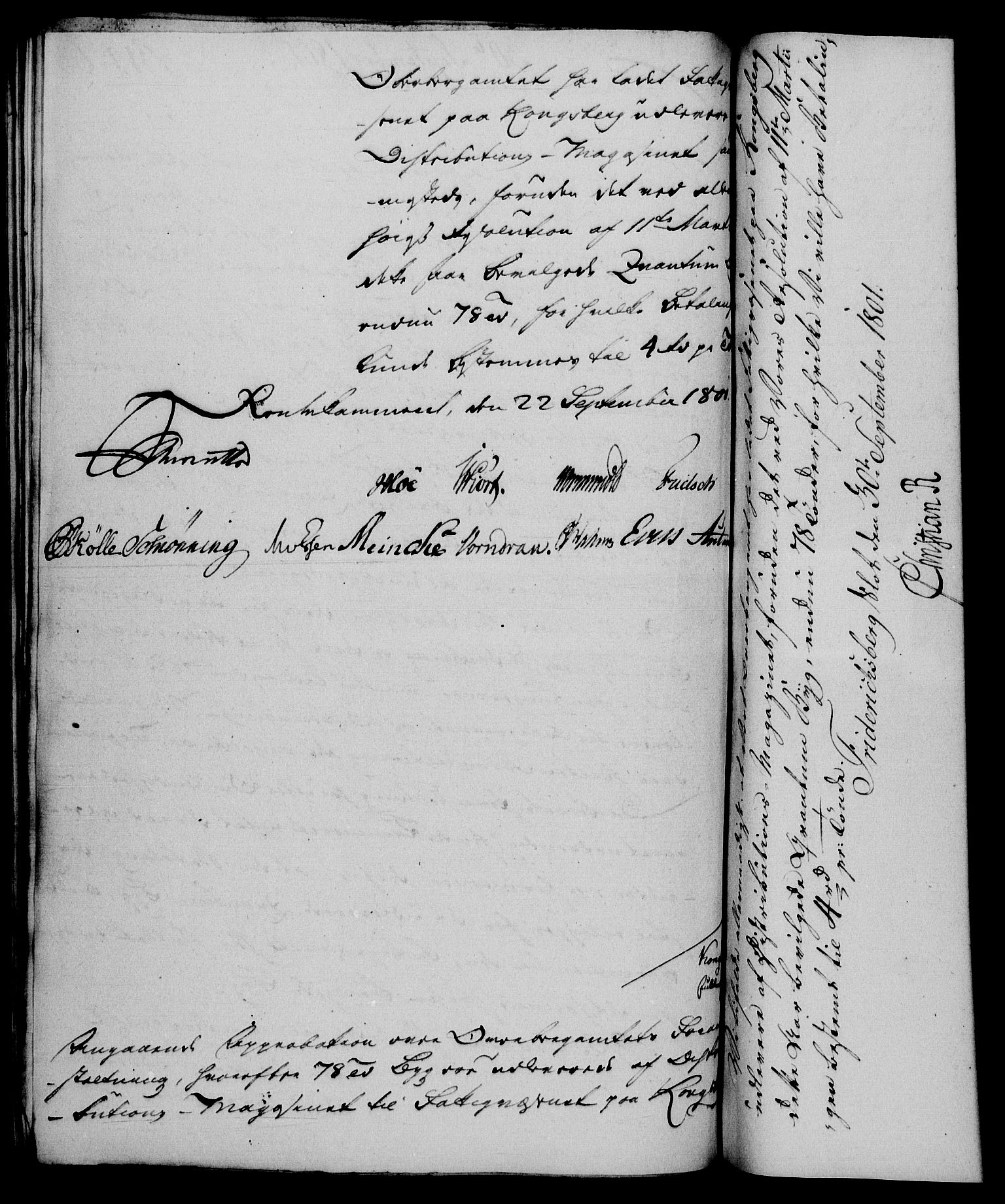 Rentekammeret, Renteskriverkontorene, AV/RA-EA-3115/M/Mf/Mfb/L0005: Relasjons- og resolusjonsprotokoll med register (merket RK 54.11), 1801-1802