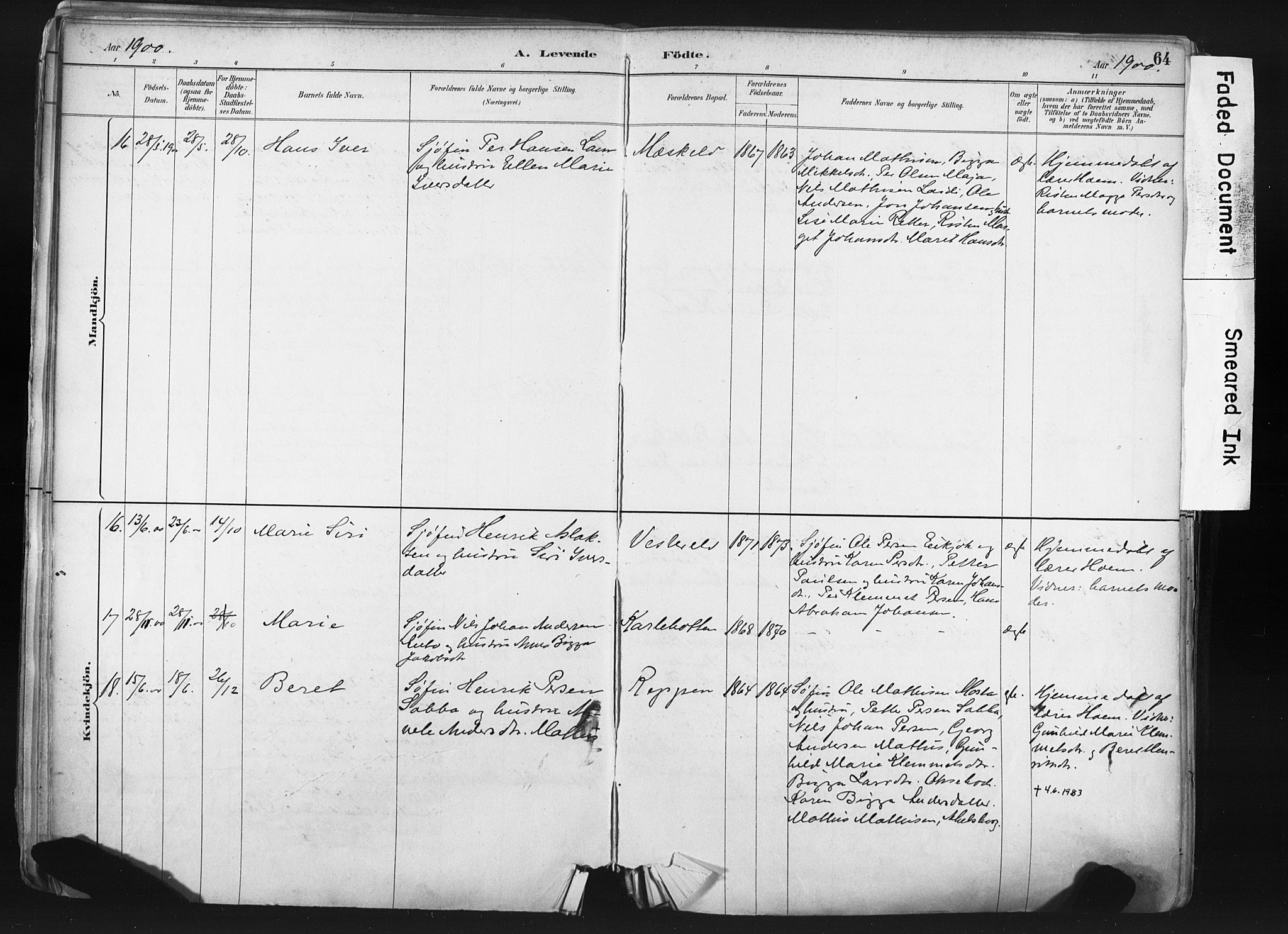 Nesseby sokneprestkontor, AV/SATØ-S-1330/H/Ha/L0006kirke: Ministerialbok nr. 6, 1885-1985, s. 64