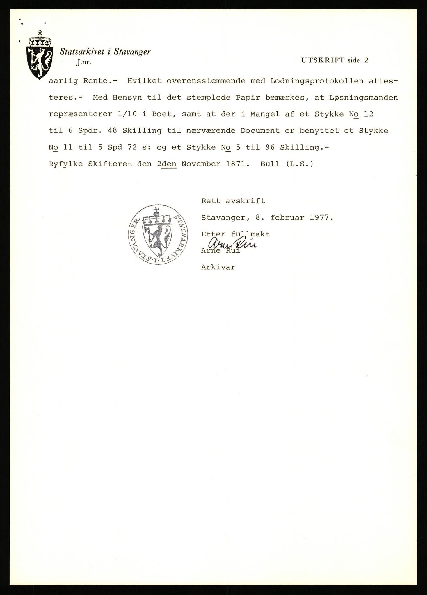 Statsarkivet i Stavanger, AV/SAST-A-101971/03/Y/Yj/L0022: Avskrifter sortert etter gårdsnavn: Foss - Frøiland i Hetland, 1750-1930, s. 291