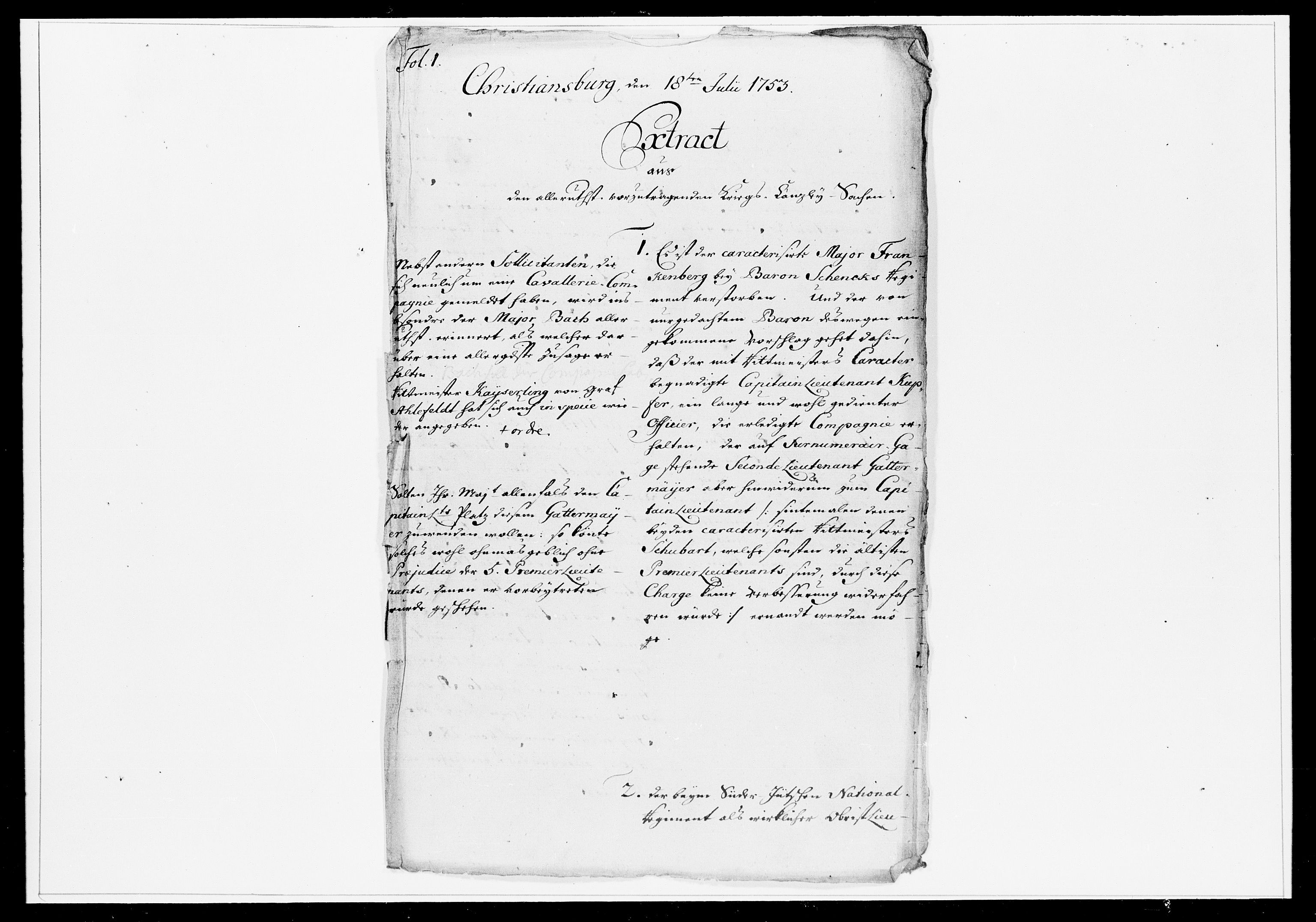 Krigskollegiet, Krigskancelliet, DRA/A-0006/-/1241-1247: Refererede sager, 1753, s. 231
