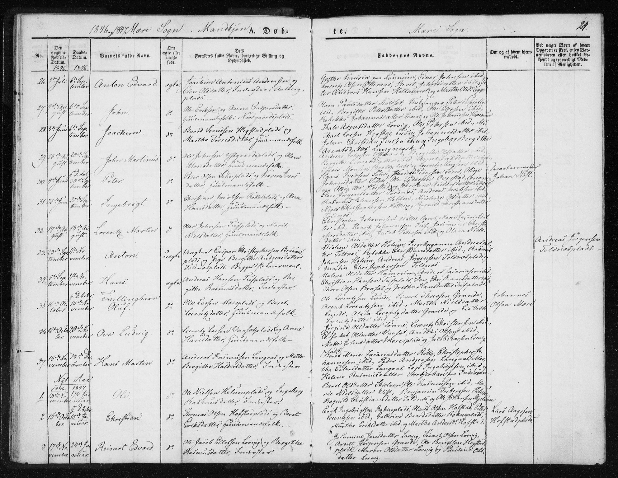 Ministerialprotokoller, klokkerbøker og fødselsregistre - Nord-Trøndelag, SAT/A-1458/735/L0339: Ministerialbok nr. 735A06 /1, 1836-1848, s. 24