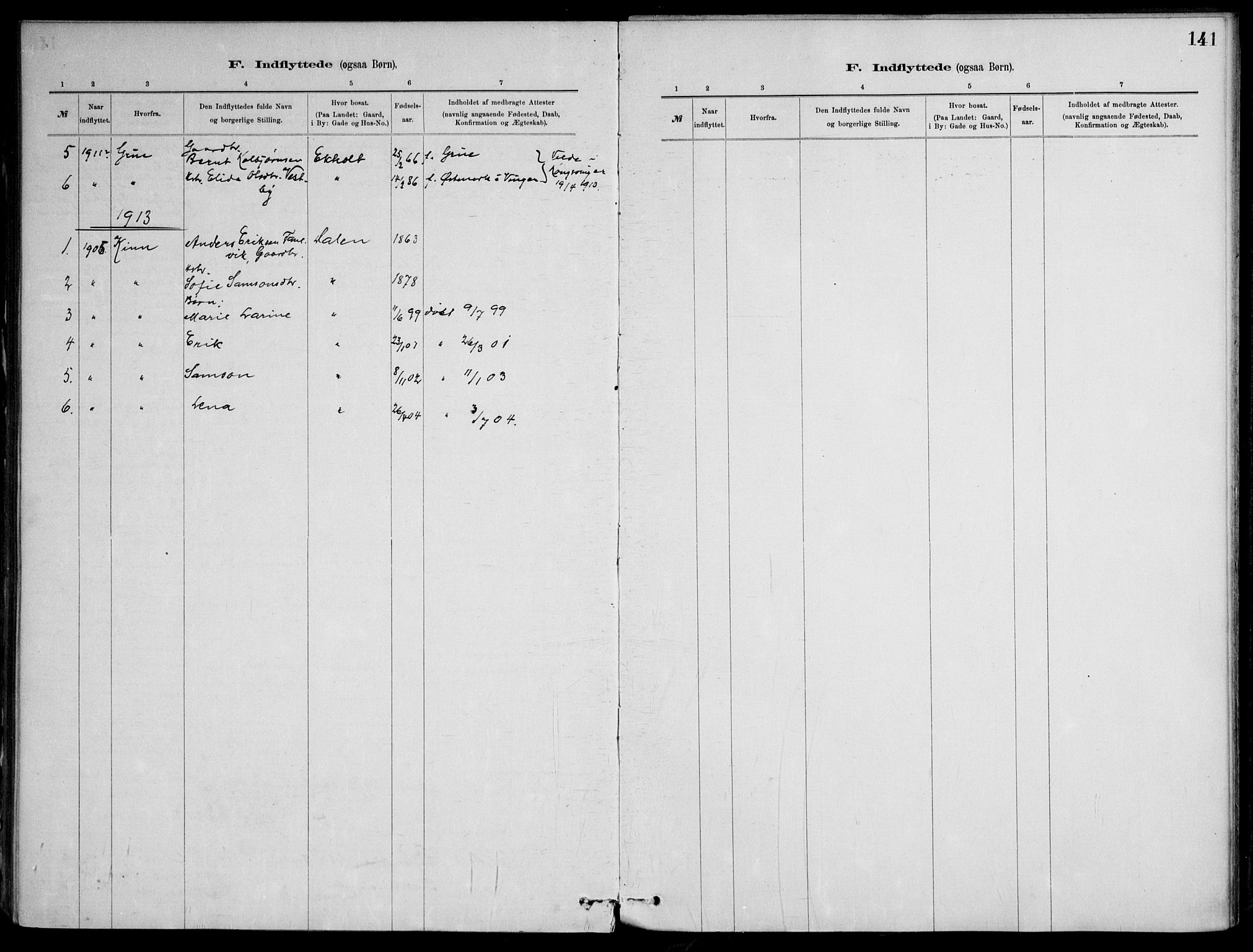 Skoger kirkebøker, SAKO/A-59/F/Fb/L0001: Ministerialbok nr. II 1, 1885-1913, s. 141