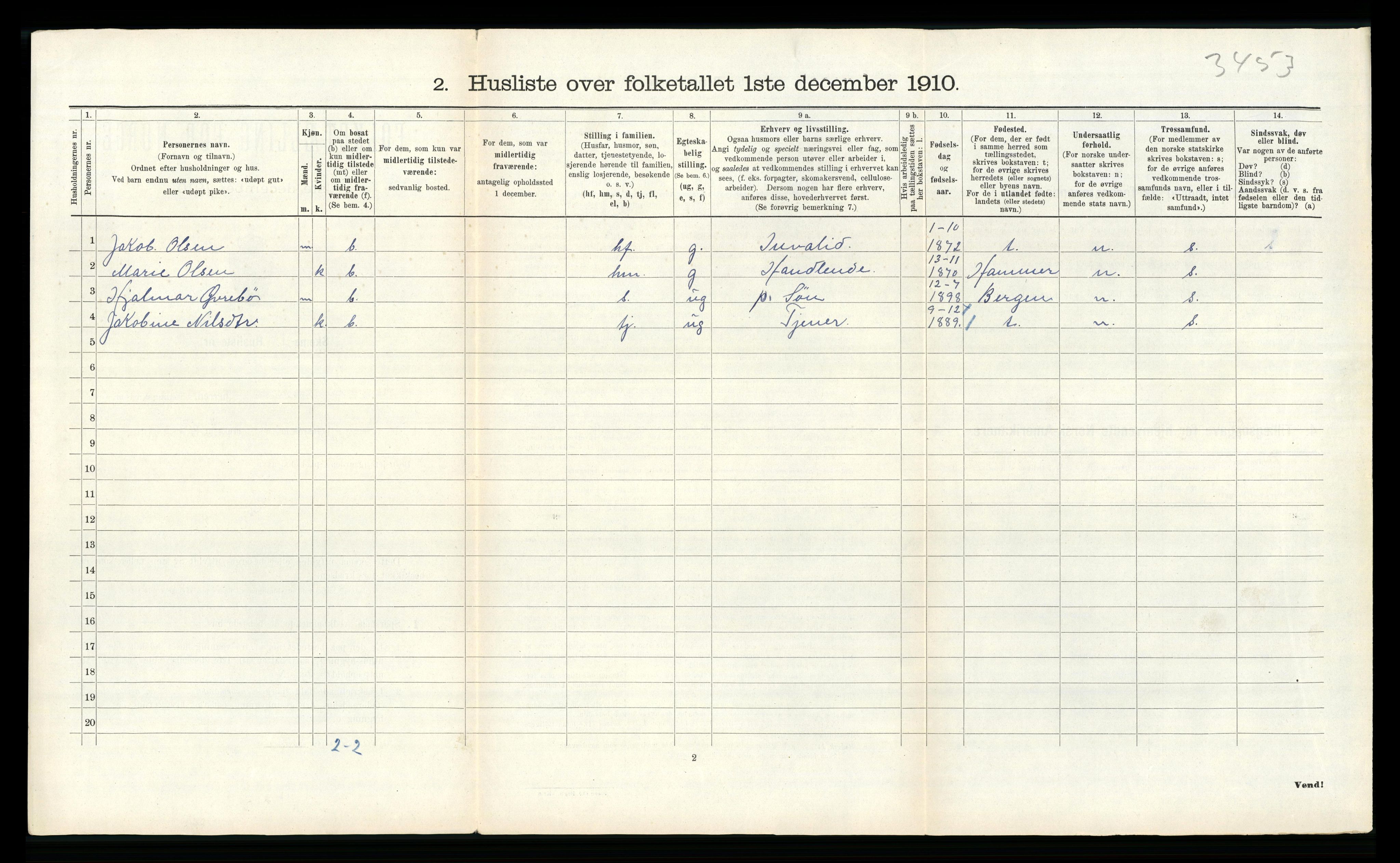 RA, Folketelling 1910 for 1257 Alversund herred, 1910, s. 77