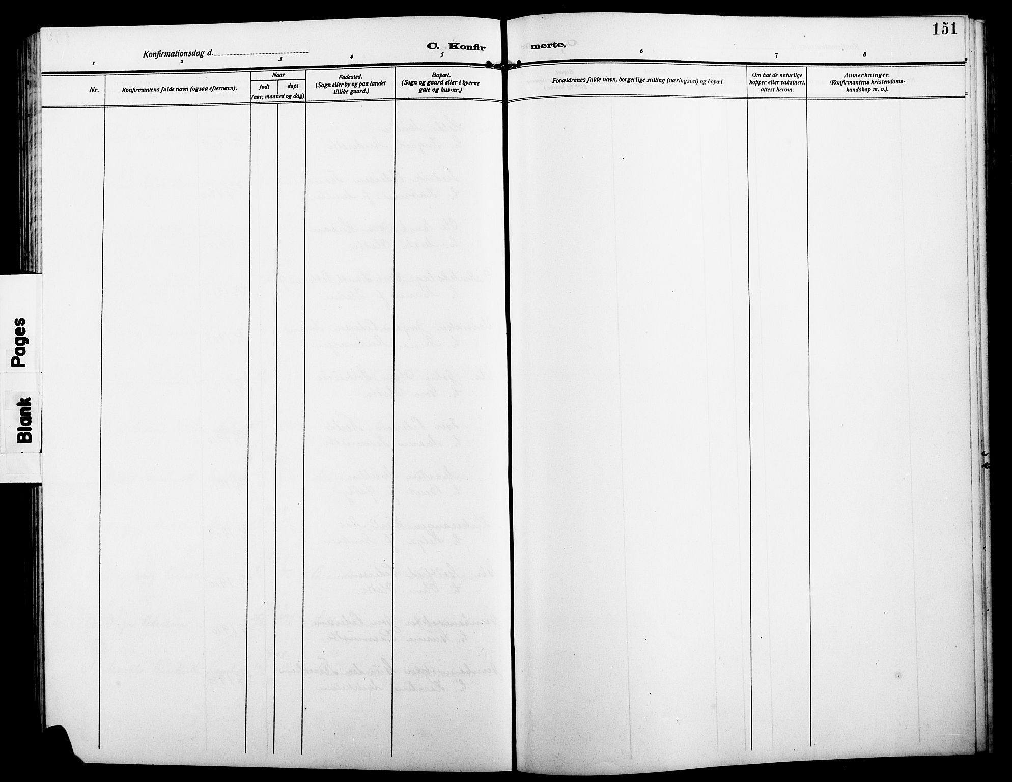 Alvdal prestekontor, AV/SAH-PREST-060/H/Ha/Hab/L0005: Klokkerbok nr. 5, 1908-1923, s. 151