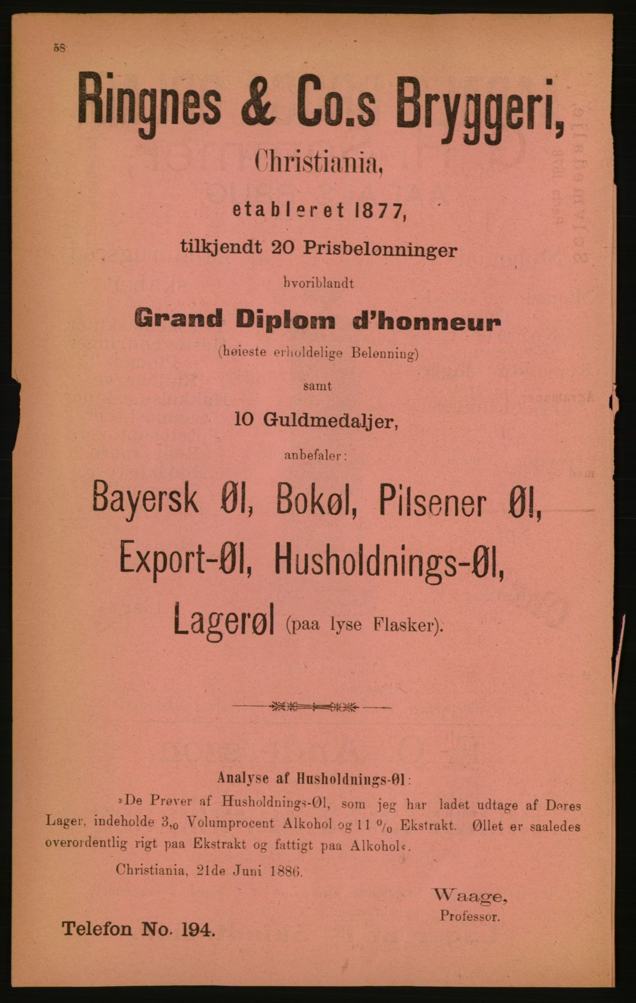 Kristiania/Oslo adressebok, PUBL/-, 1891, s. 58