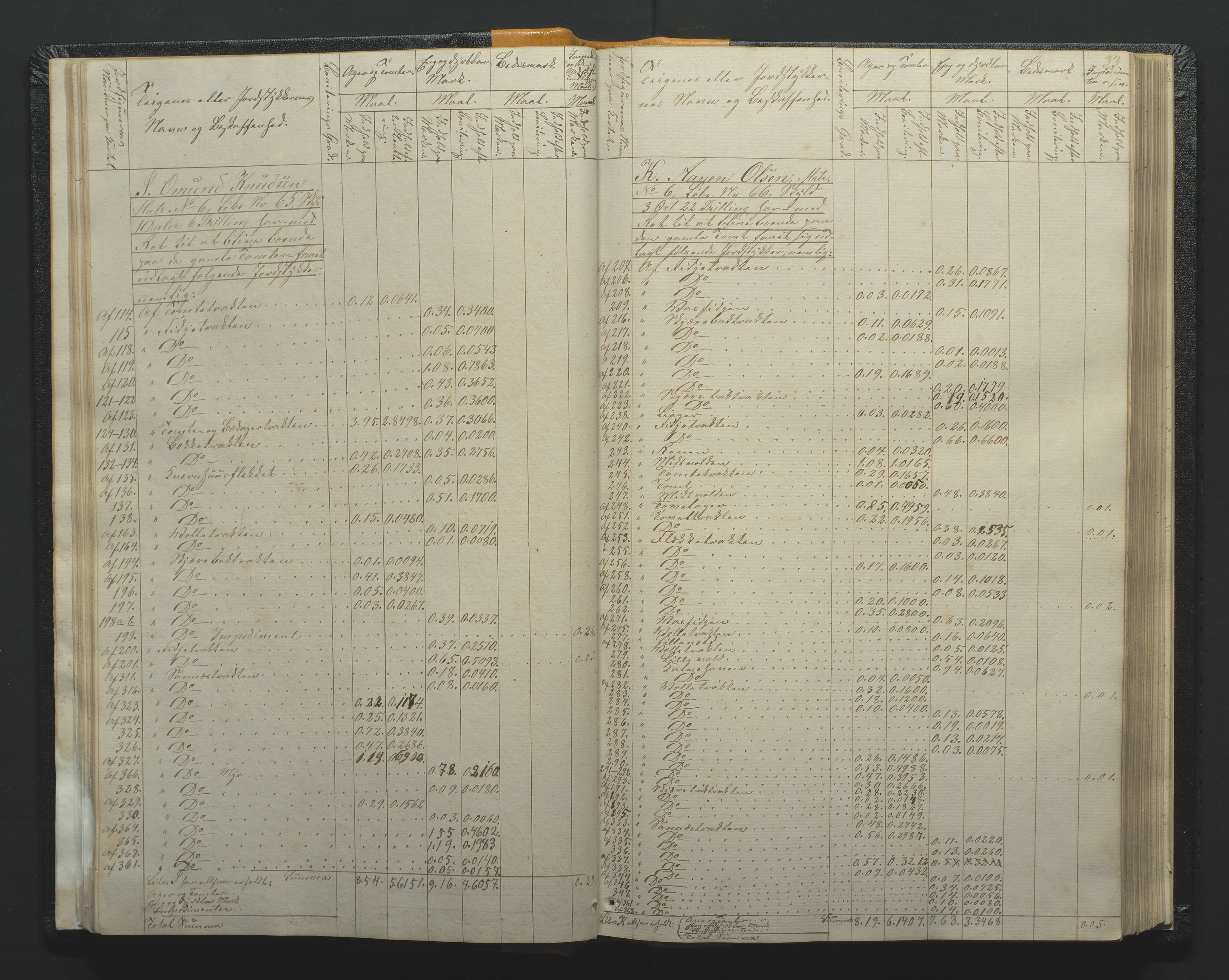 Utskiftningsformannen i Nedenes amt, AV/SAK-1541-0002/F/Fa/Faa/L0002: Utskiftningsprotokoll med gårdsregister, Nedenes amt nr 2, 1860-1867, s. 33