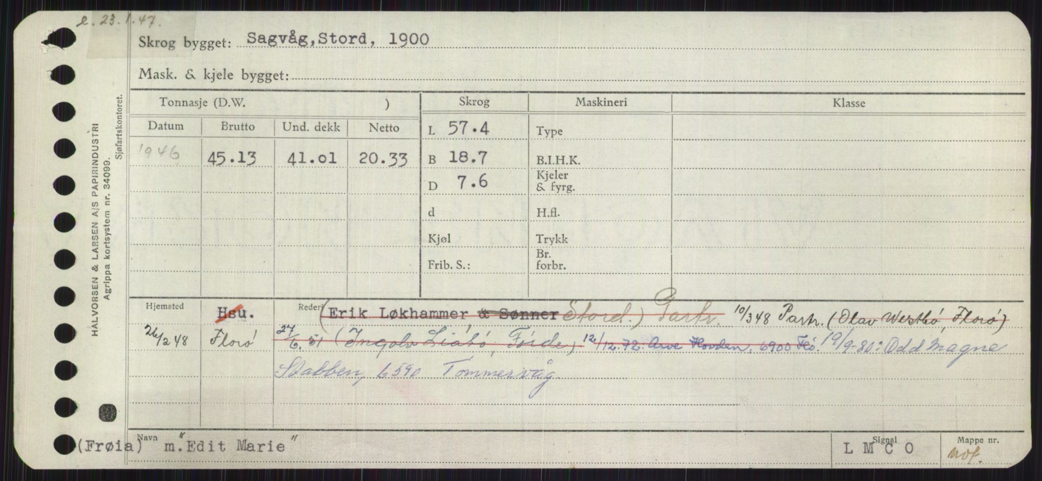 Sjøfartsdirektoratet med forløpere, Skipsmålingen, RA/S-1627/H/Ha/L0001/0002: Fartøy, A-Eig / Fartøy Bjør-Eig, s. 979