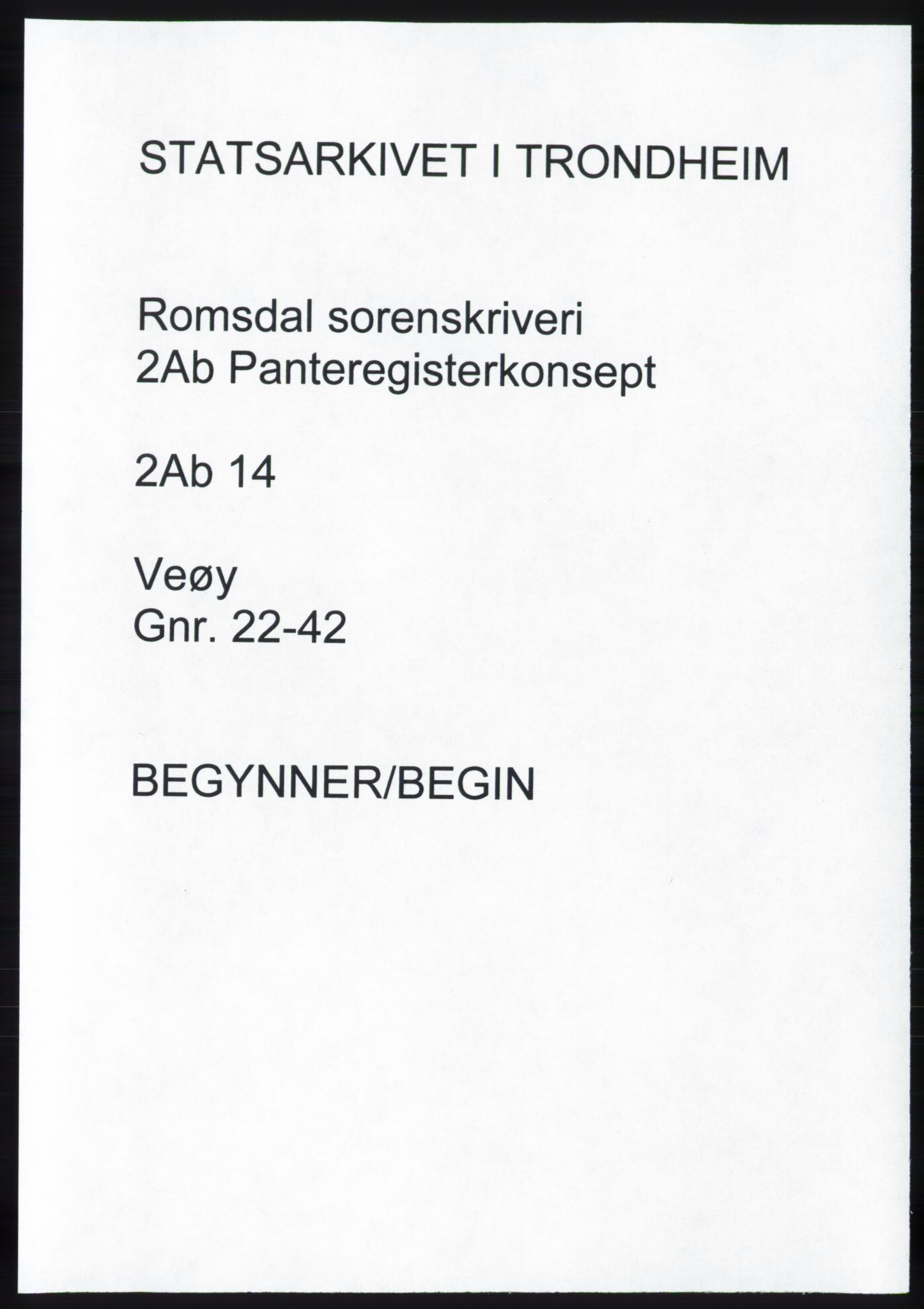Romsdal sorenskriveri, SAT/A-4149/1/2/2Ab/L0014: Panteregister nr. 14