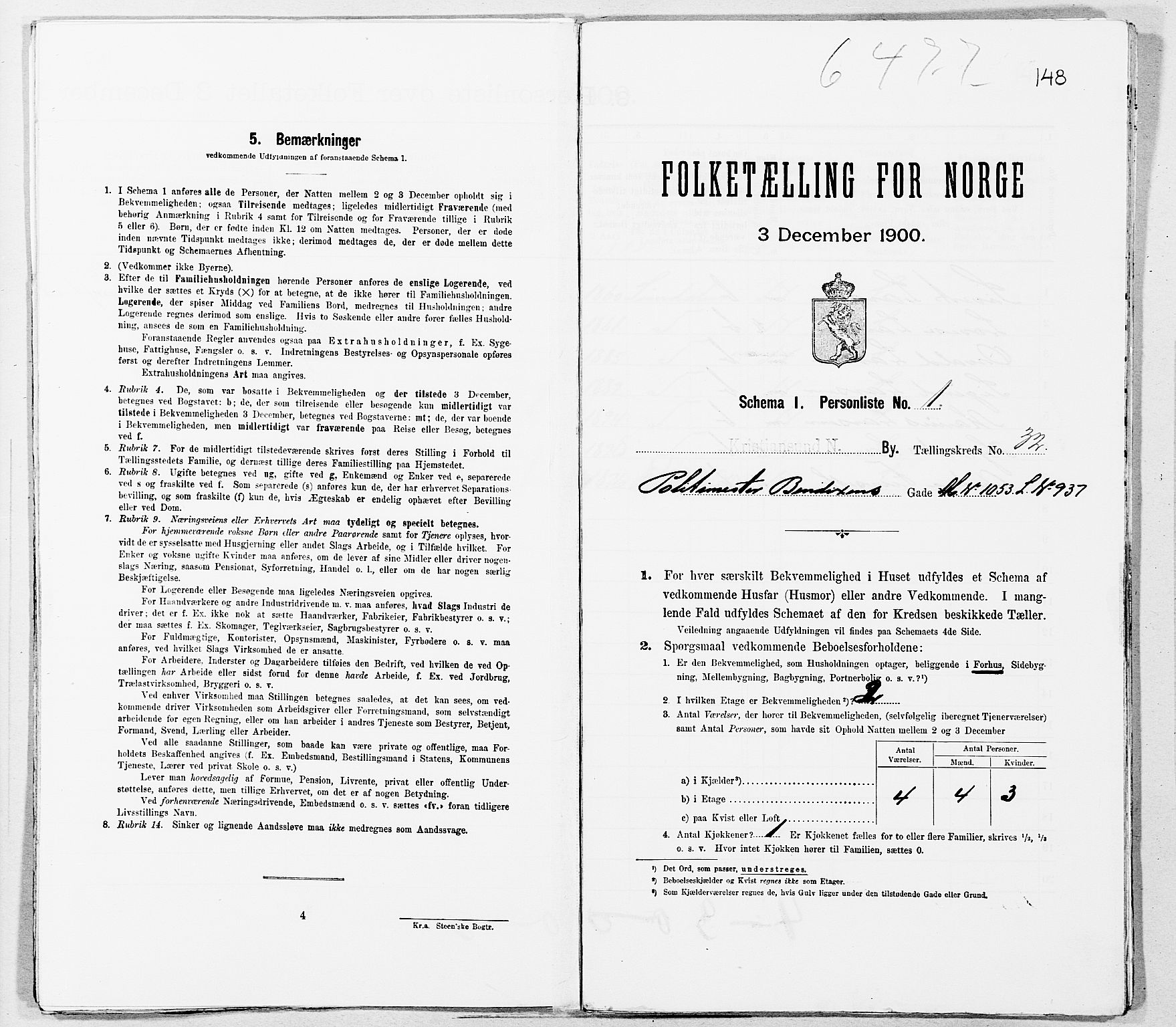 SAT, Folketelling 1900 for 1503 Kristiansund kjøpstad, 1900, s. 3394