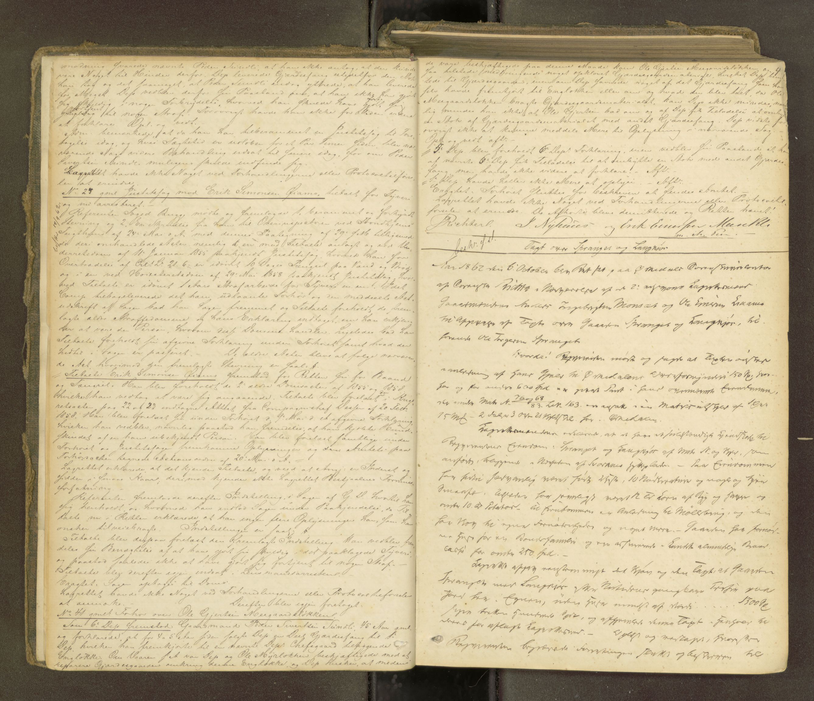 Orkdal sorenskriveri, AV/SAT-A-4169/1/1/1B/L0007: Ekstrarettsprotokoll, 1862-1870, s. 3b-4a
