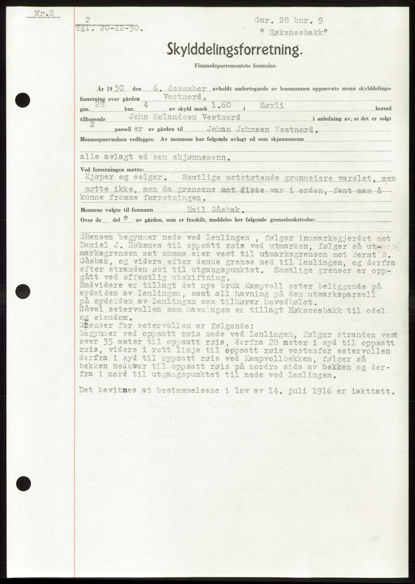 Namdal sorenskriveri, SAT/A-4133/1/2/2C: Pantebok nr. -, 1926-1930, Tingl.dato: 20.12.1930