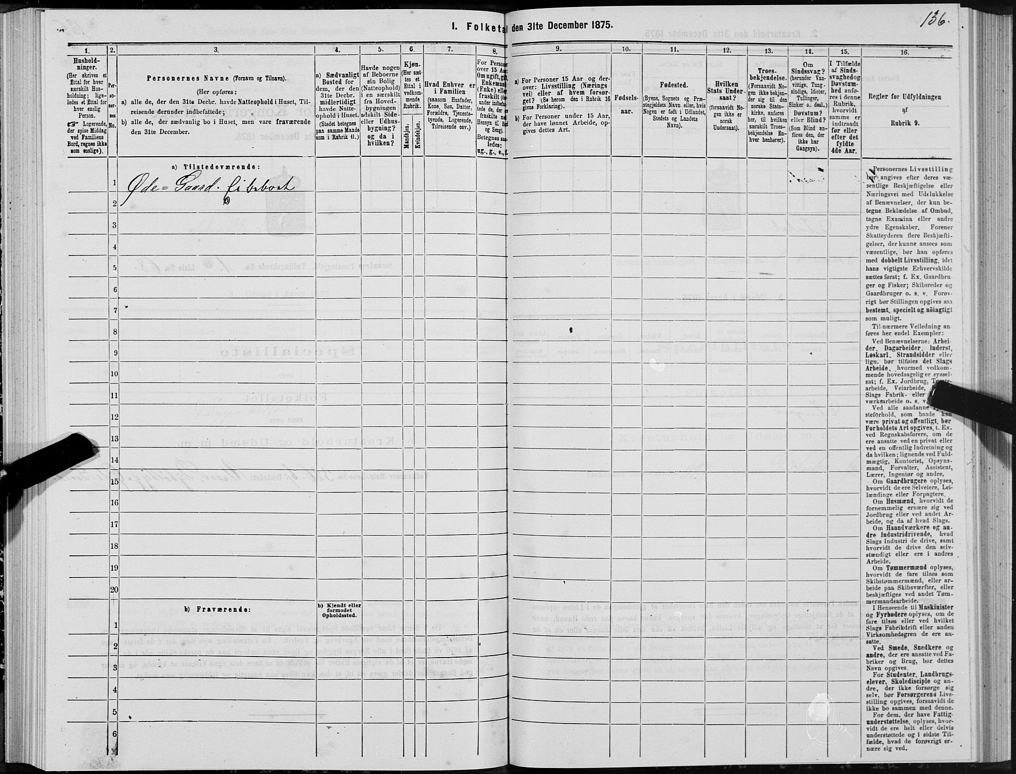 SAT, Folketelling 1875 for 1525P Stranda prestegjeld, 1875, s. 1136