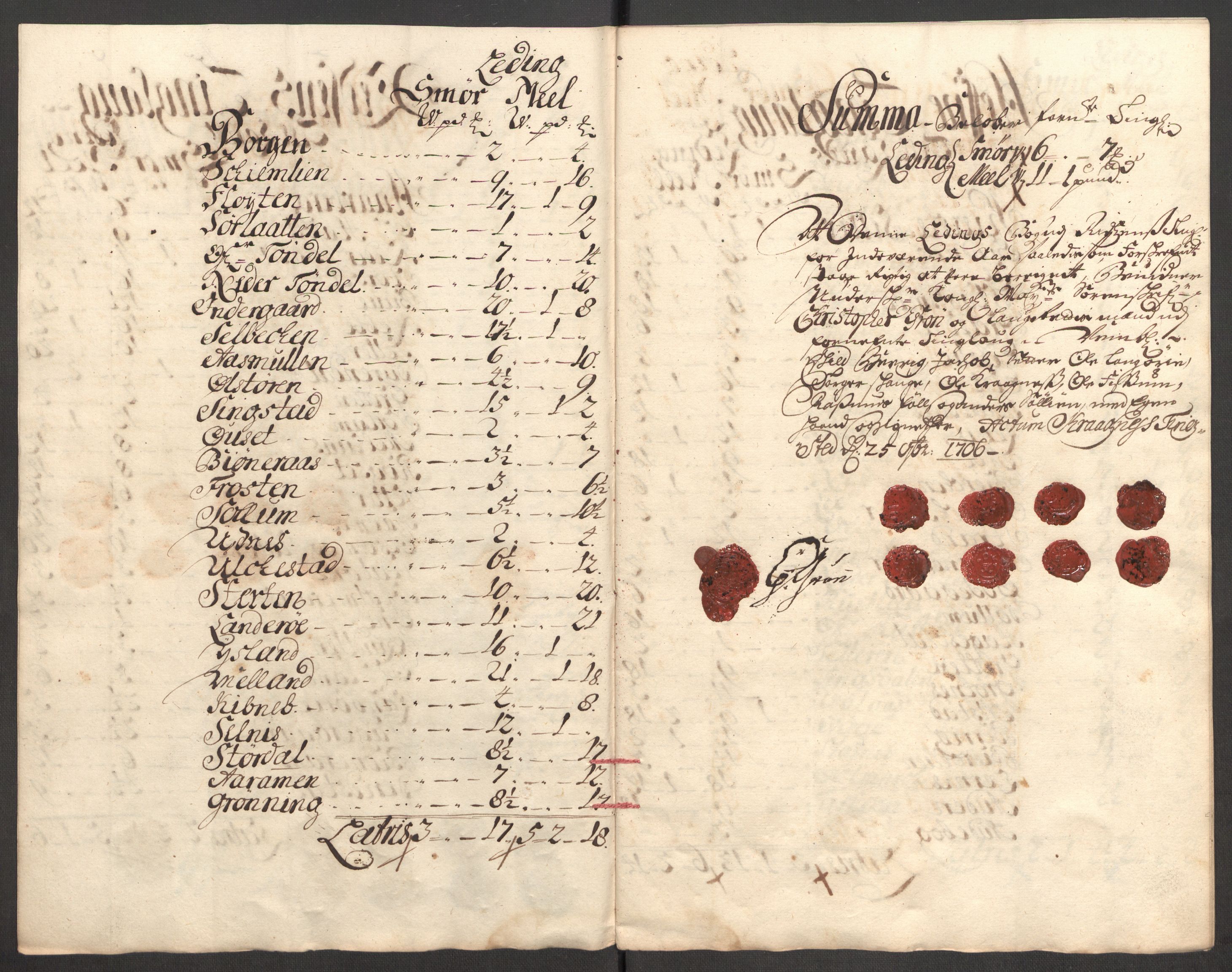 Rentekammeret inntil 1814, Reviderte regnskaper, Fogderegnskap, RA/EA-4092/R57/L3857: Fogderegnskap Fosen, 1706-1707, s. 109