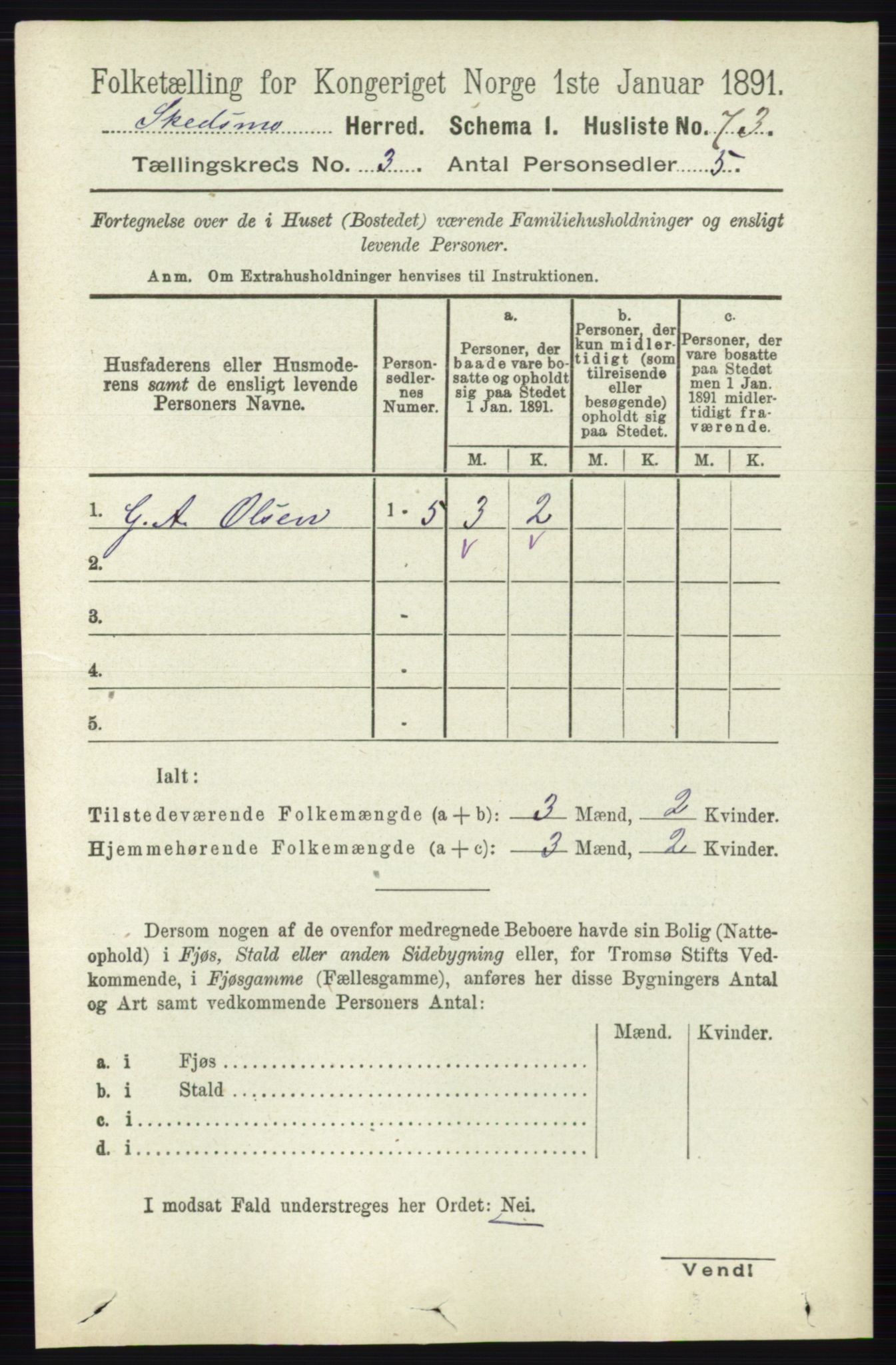 RA, Folketelling 1891 for 0231 Skedsmo herred, 1891, s. 1291