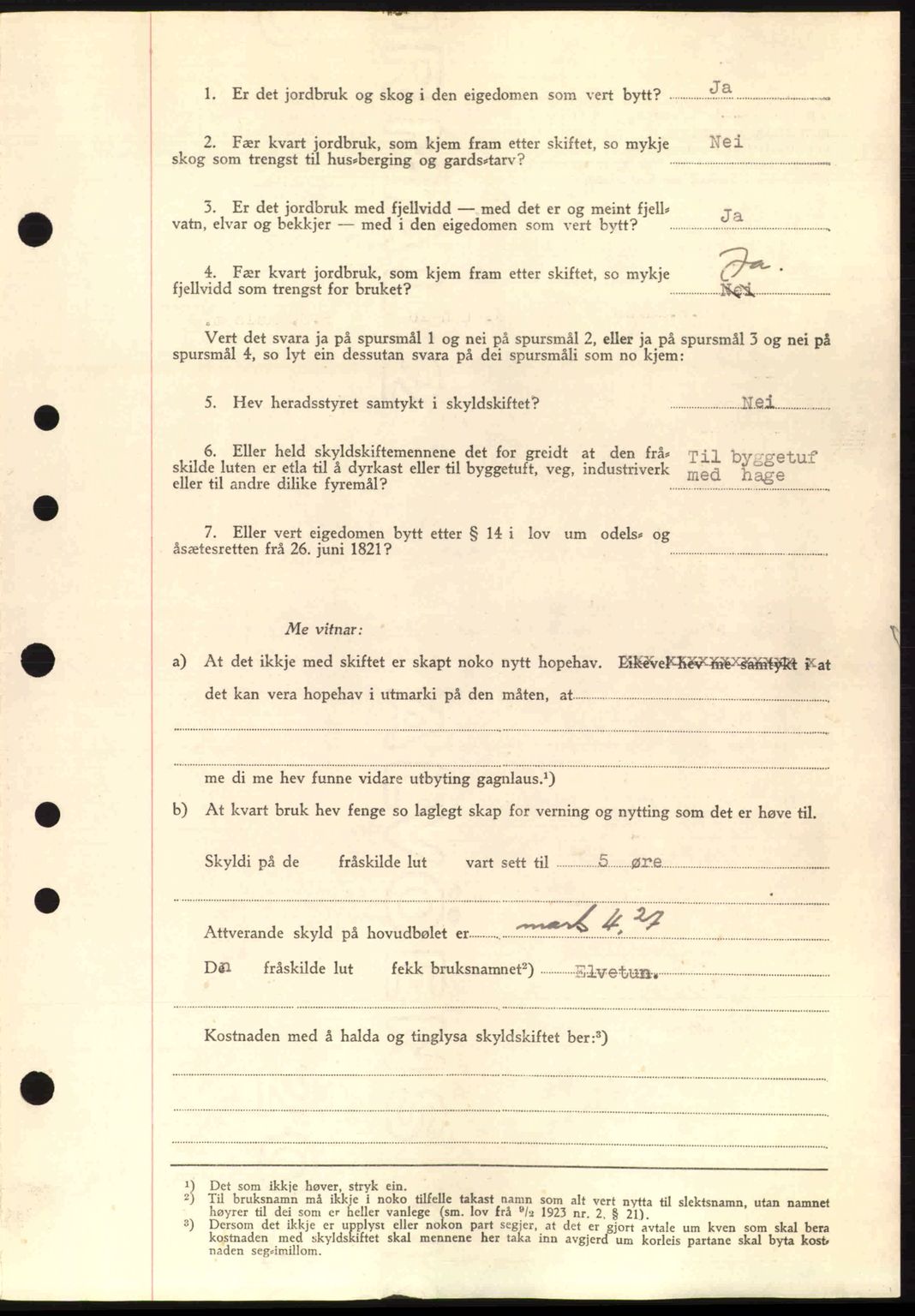 Nordre Sunnmøre sorenskriveri, AV/SAT-A-0006/1/2/2C/2Ca: Pantebok nr. A11, 1941-1941, Dagboknr: 868/1941