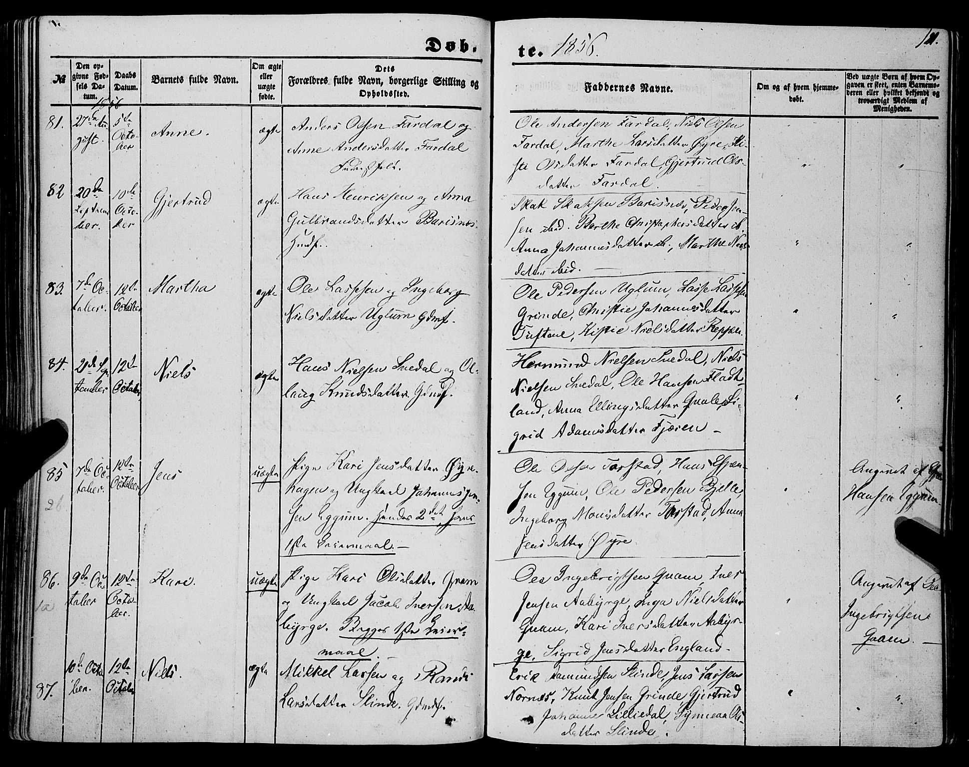 Sogndal sokneprestembete, AV/SAB-A-81301/H/Haa/Haaa/L0012I: Ministerialbok nr. A 12I, 1847-1859, s. 121