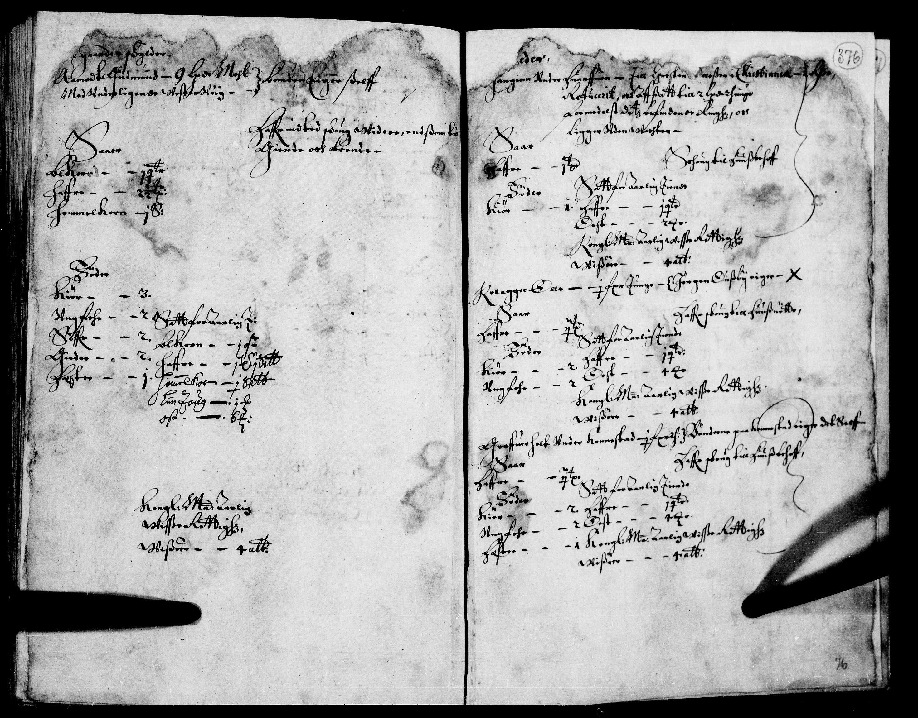 Rentekammeret inntil 1814, Realistisk ordnet avdeling, RA/EA-4070/N/Nb/Nba/L0008: Nedre Romerike fogderi, 2. del, 1666, s. 375b-376a