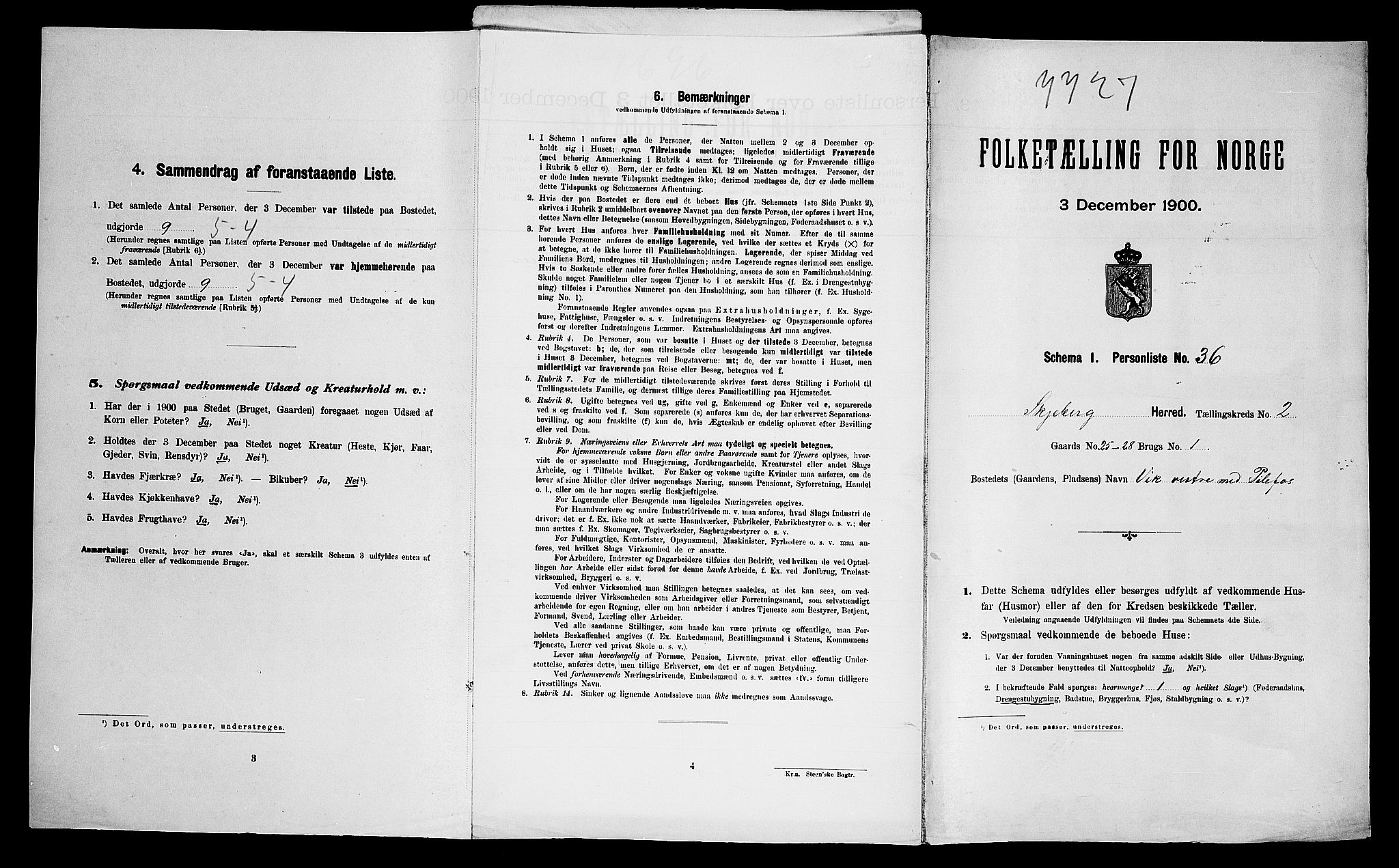 SAO, Folketelling 1900 for 0115 Skjeberg herred, 1900, s. 470