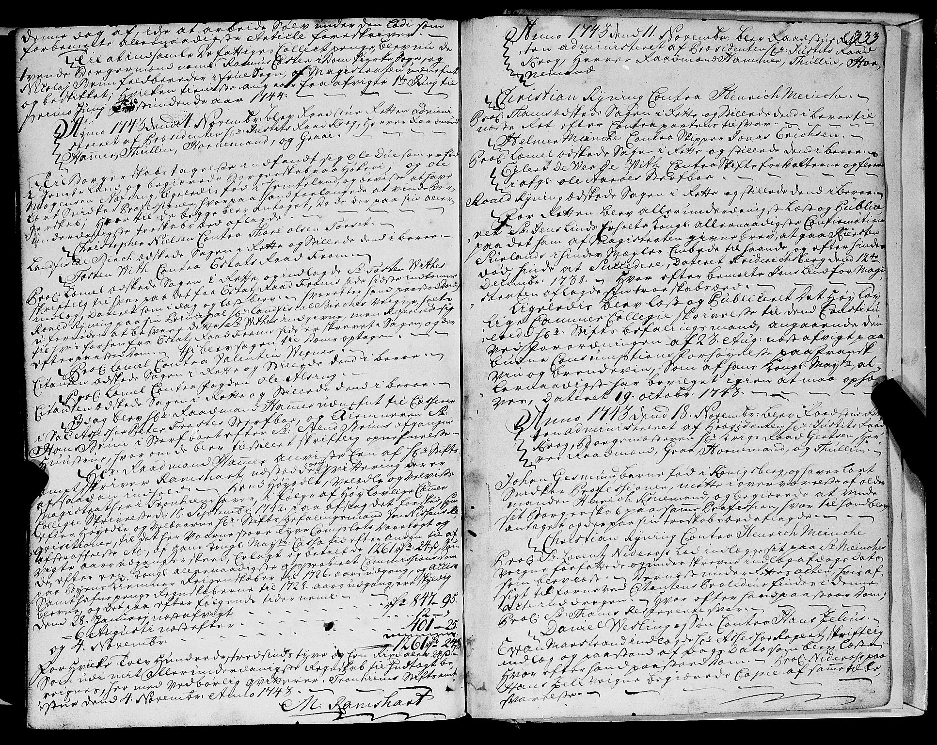 Trondheim magistrat, SAT/A-4372/A/Aa/L0014: Rådstueprotokoller, 1738-1743, s. 333