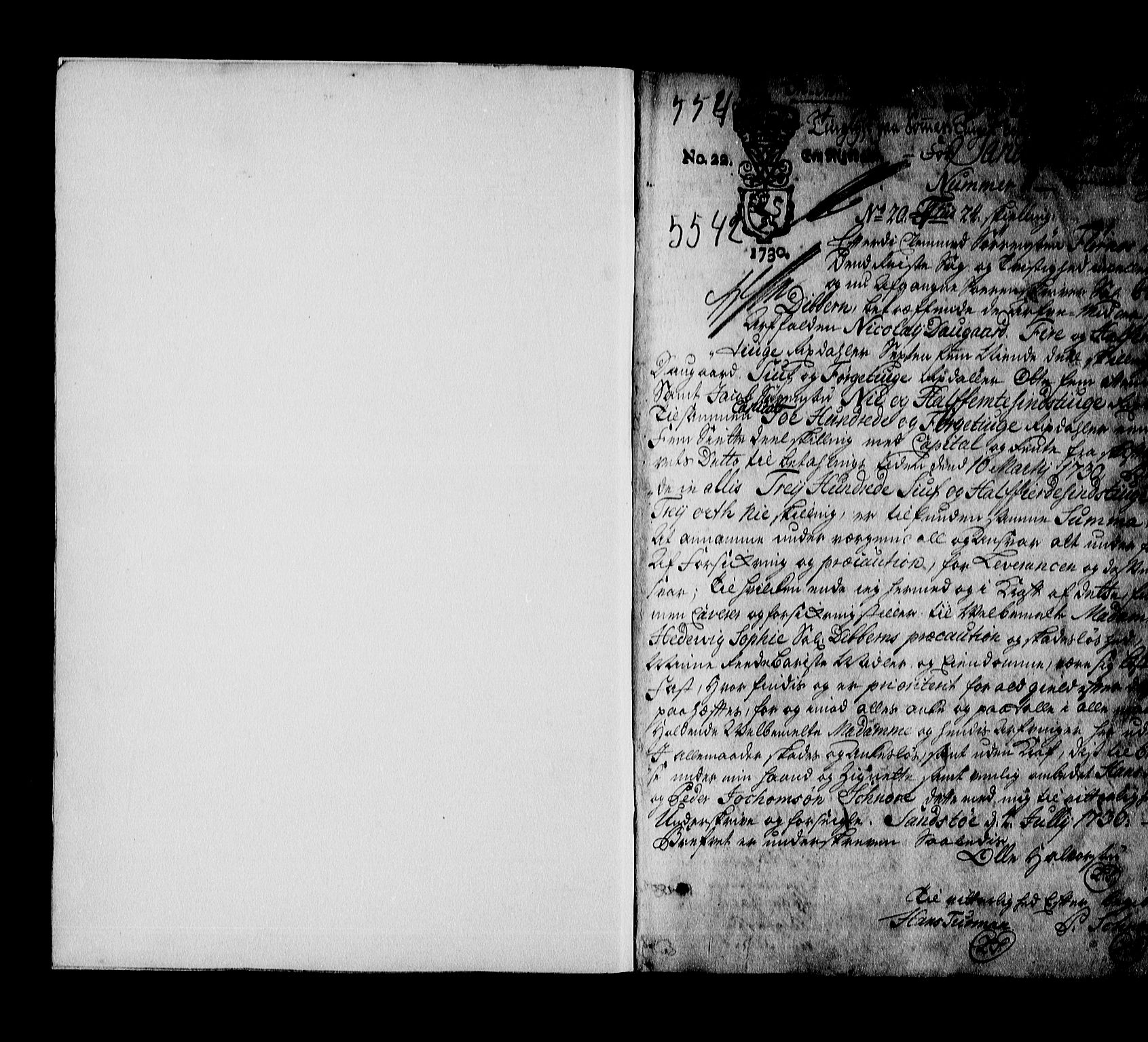 Nedenes sorenskriveri før 1824, SAK/1221-0007/G/Gb/L0005: Pantebok nr. 5, 1730-1735, s. 1