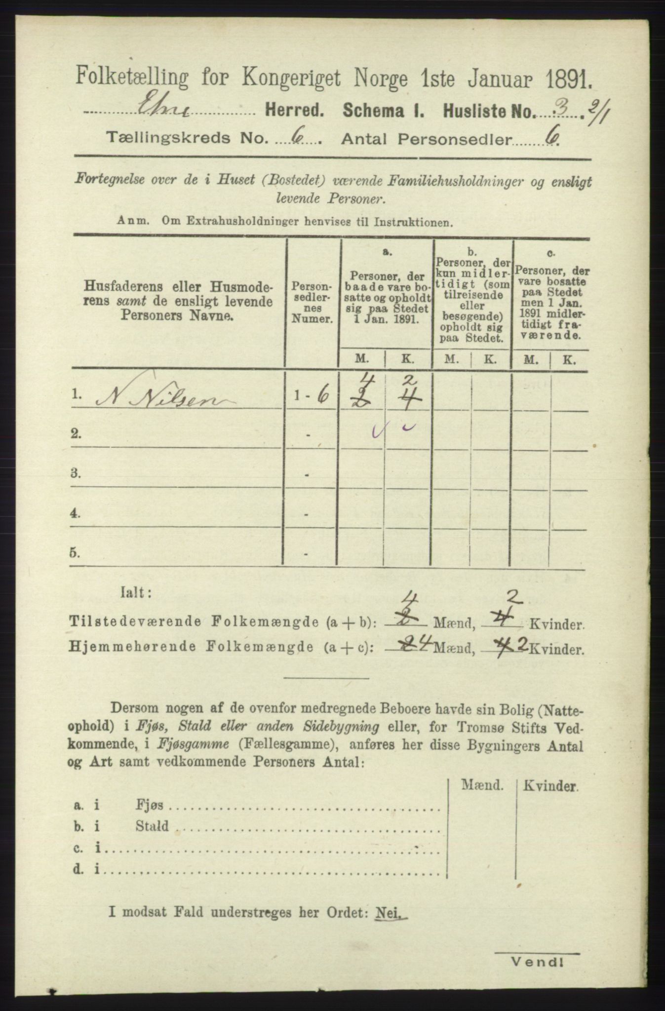 RA, Folketelling 1891 for 1211 Etne herred, 1891, s. 1184