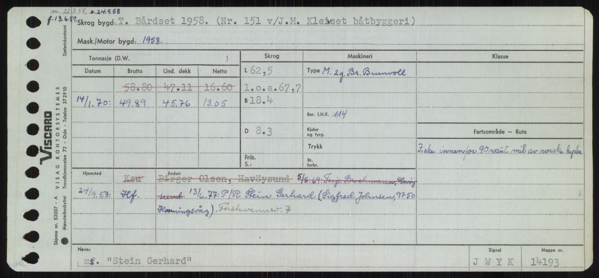 Sjøfartsdirektoratet med forløpere, Skipsmålingen, RA/S-1627/H/Ha/L0005/0002: Fartøy, S-Sven / Fartøy, Skjo-Sven, s. 453