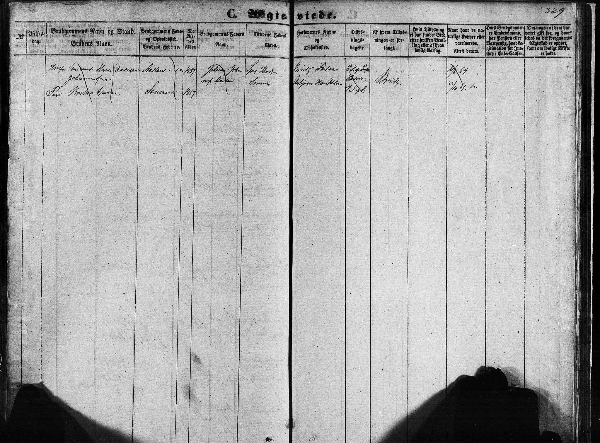 Fusa sokneprestembete, AV/SAB-A-75401/H/Haa: Ministerialbok nr. A 1I, 1855-1879, s. 329