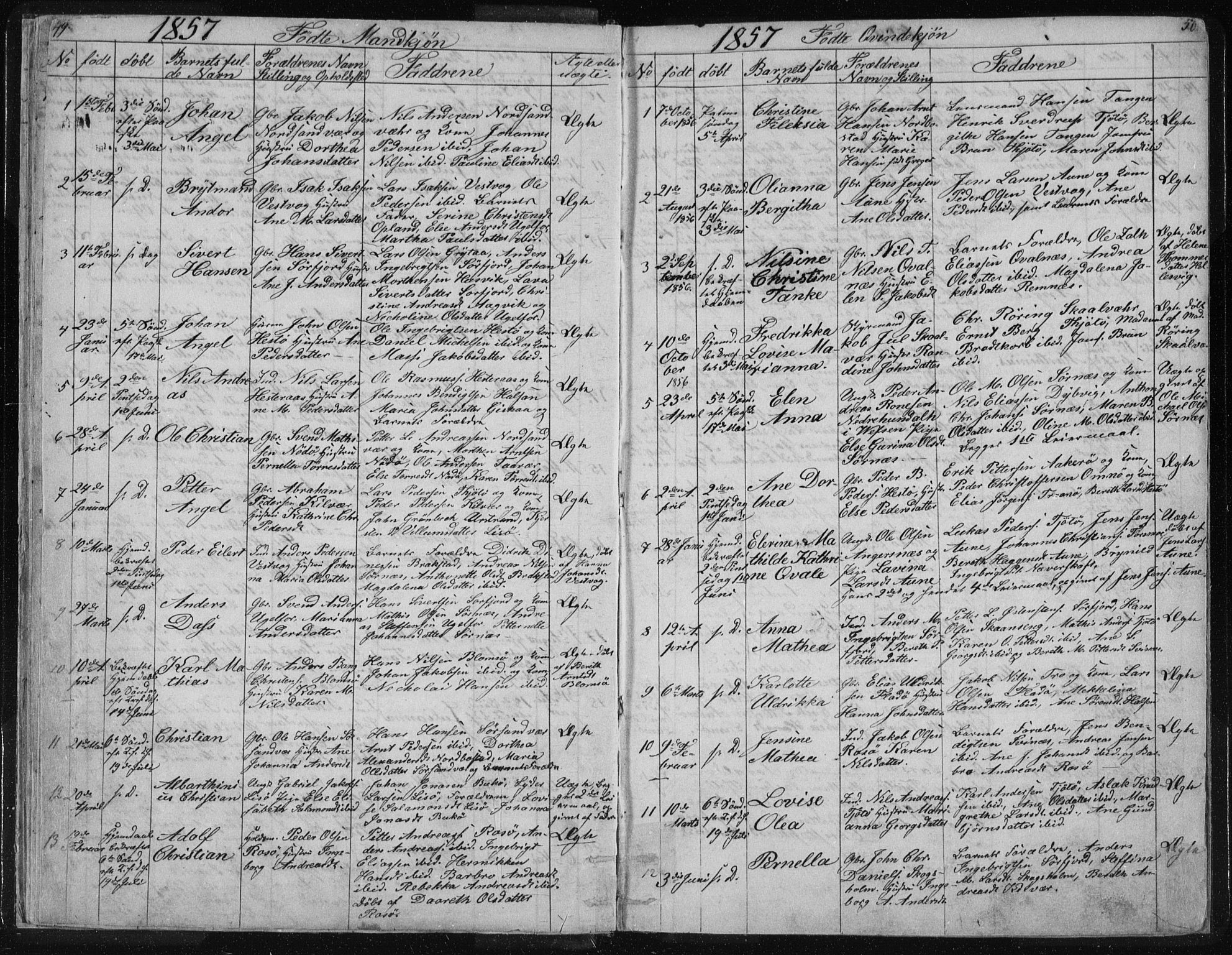 Ministerialprotokoller, klokkerbøker og fødselsregistre - Nordland, AV/SAT-A-1459/817/L0266: Klokkerbok nr. 817C01, 1841-1869, s. 49-50