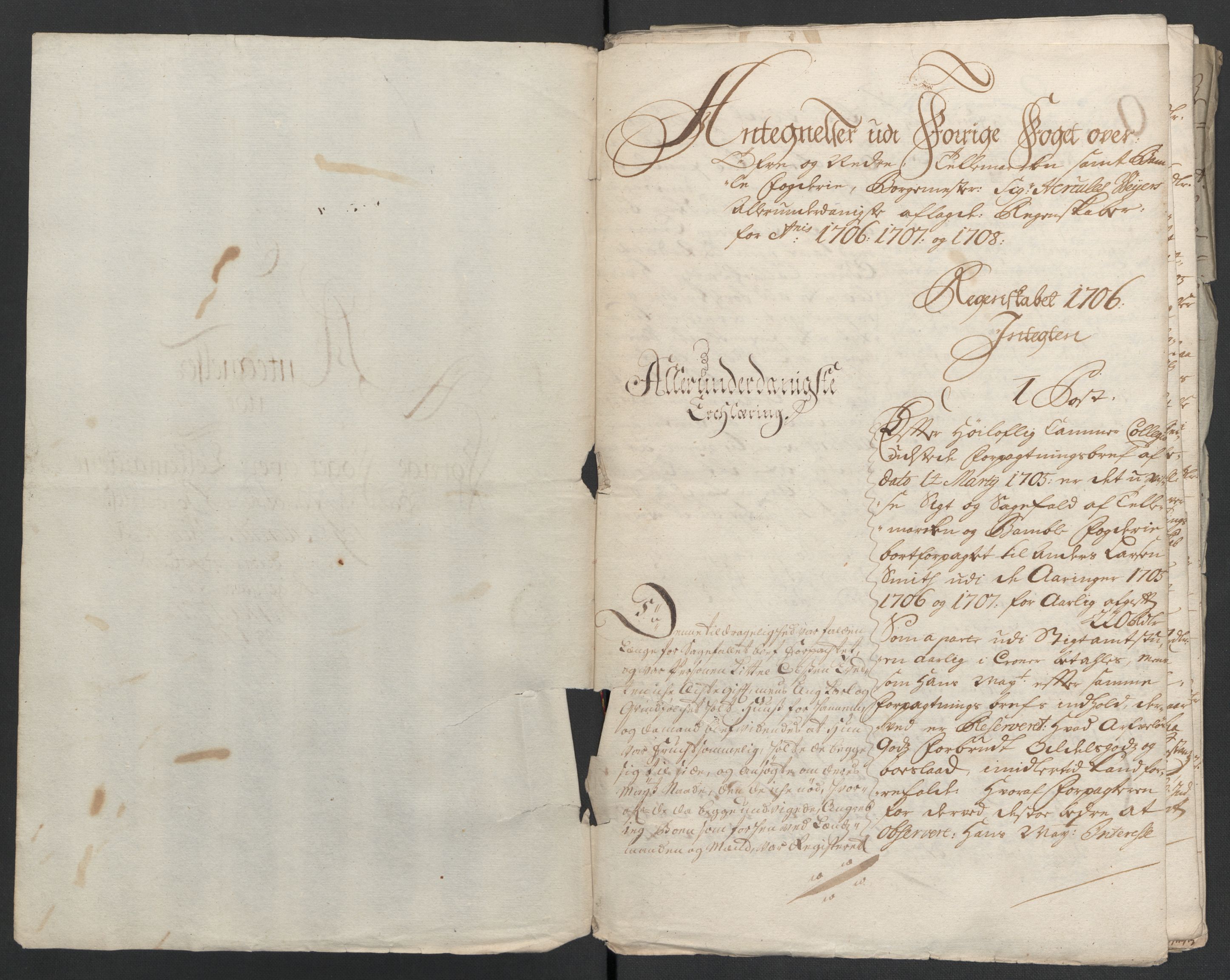 Rentekammeret inntil 1814, Reviderte regnskaper, Fogderegnskap, AV/RA-EA-4092/R36/L2118: Fogderegnskap Øvre og Nedre Telemark og Bamble, 1708-1709, s. 293