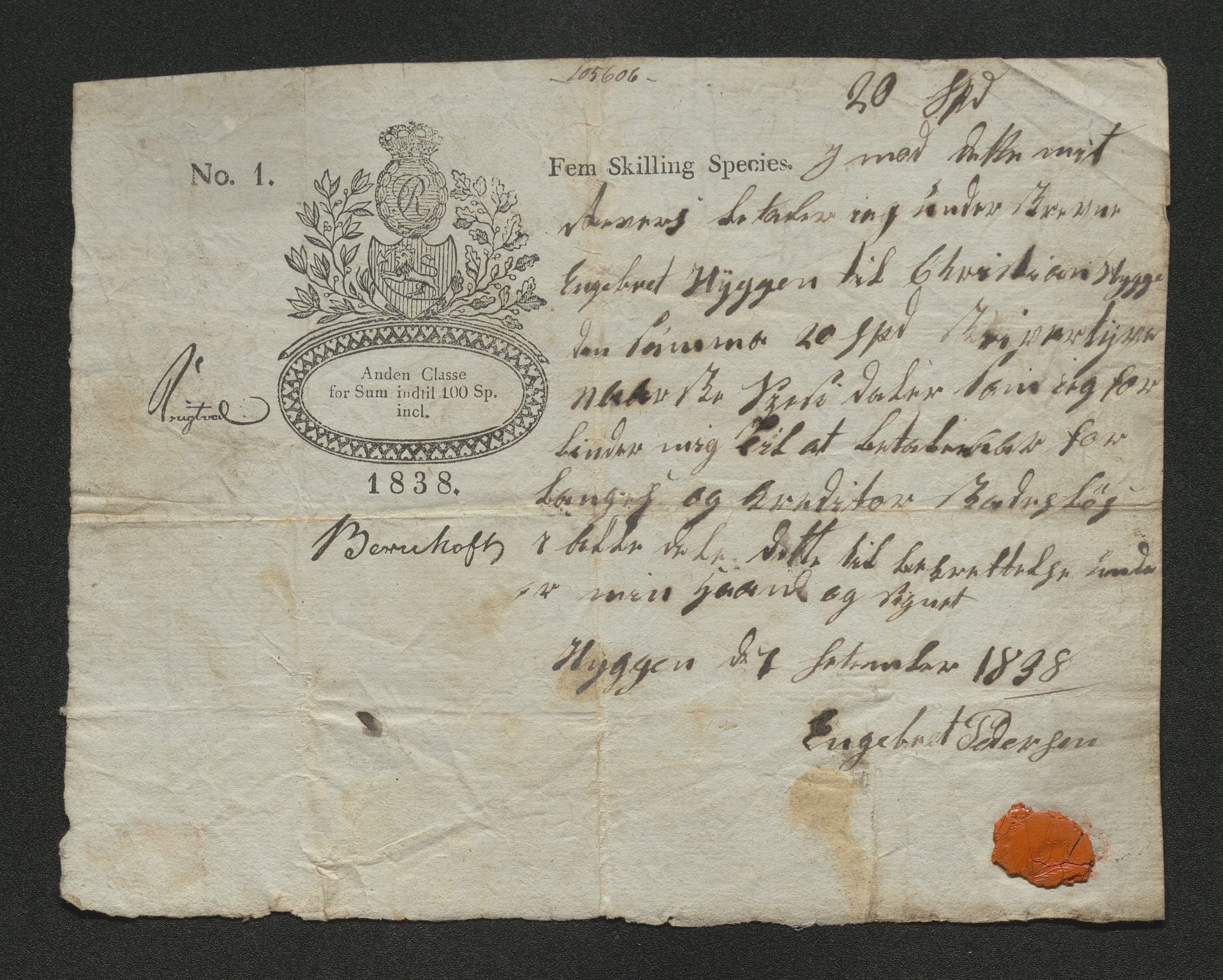 Drammen politikammer, SAKO/A-623/I/Ia/Iab/L0007: Innleverte pass, 1843-1844, s. 396