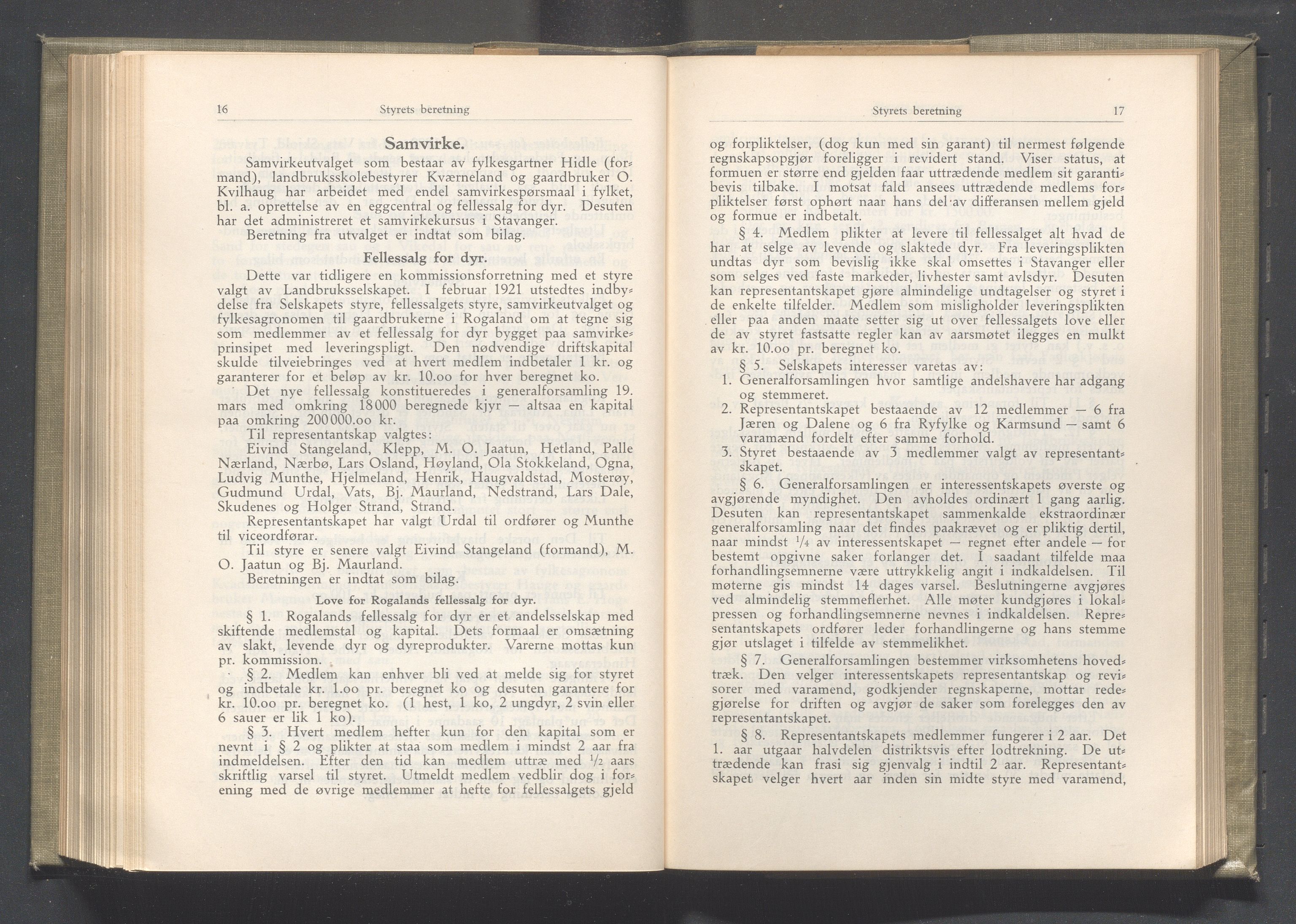 Rogaland fylkeskommune - Fylkesrådmannen , IKAR/A-900/A/Aa/Aaa/L0041: Møtebok , 1922, s. 16-17