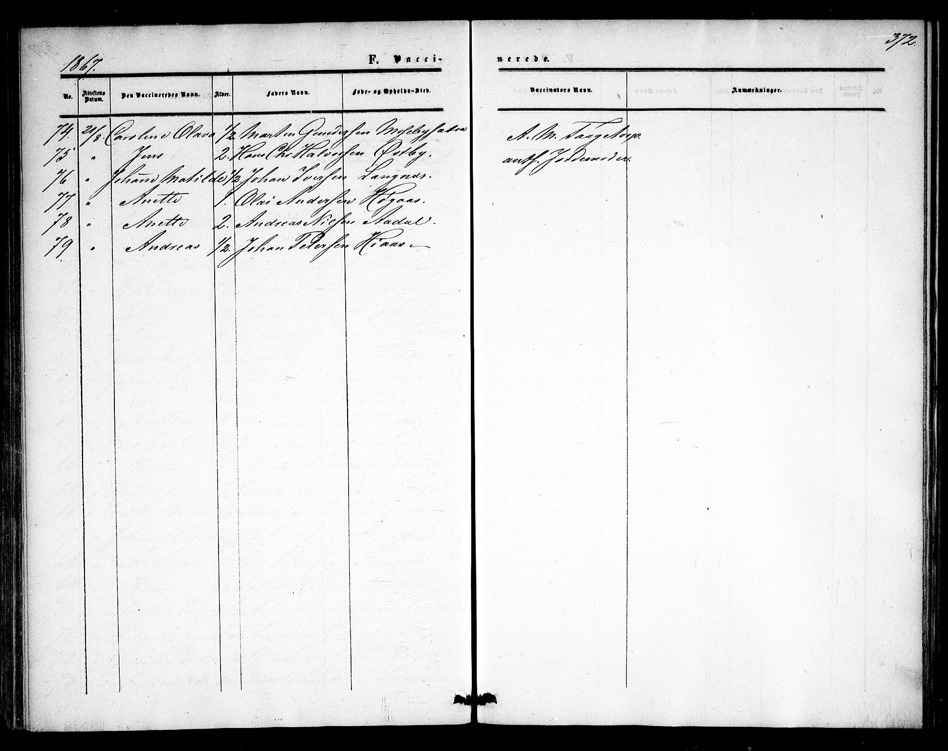 Rødenes prestekontor Kirkebøker, AV/SAO-A-2005/F/Fa/L0007: Ministerialbok nr. I 7, 1860-1869, s. 372