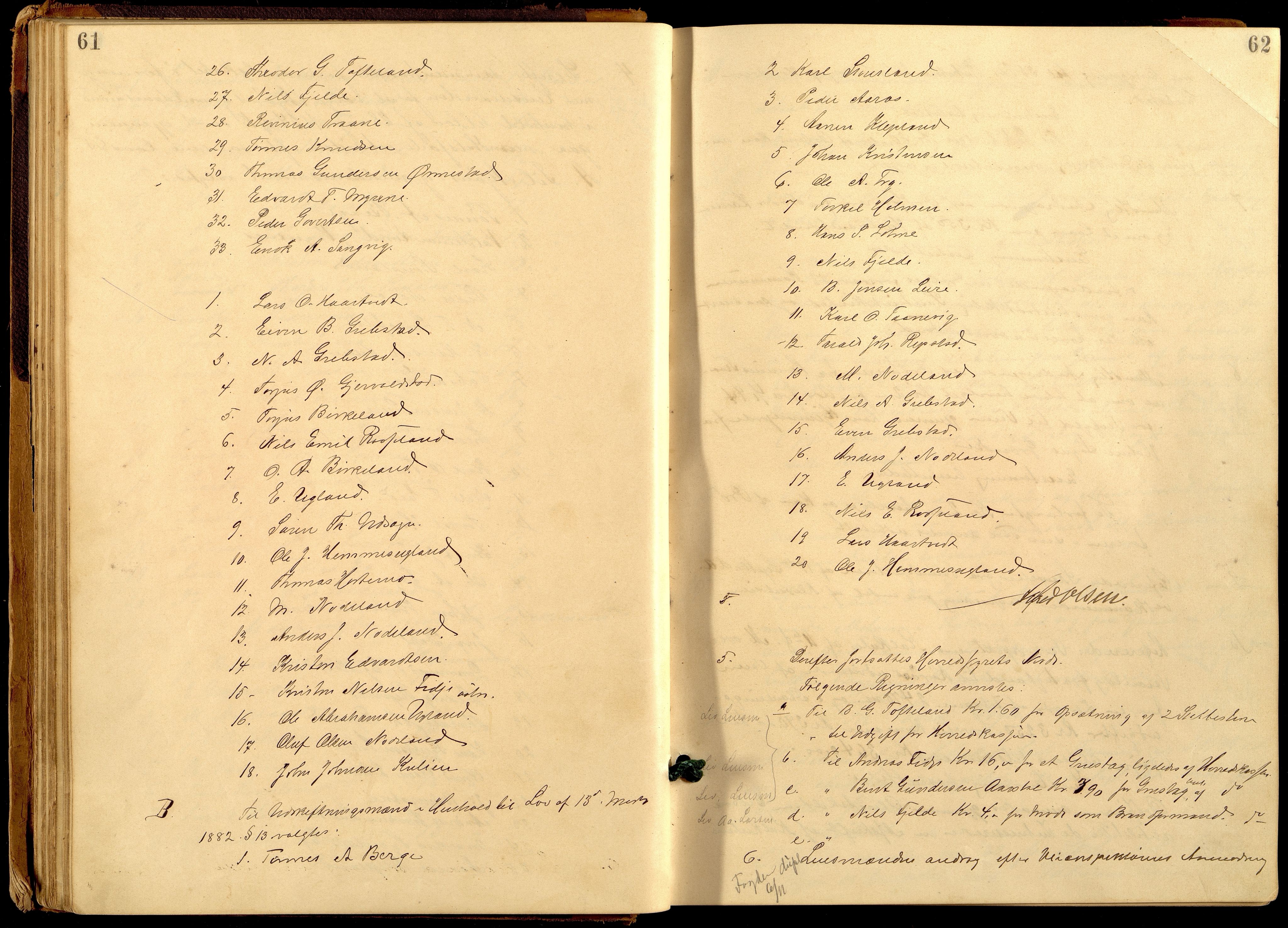 Søgne og Greipstad kommune - Formannskapet, ARKSOR/1018SG120/A/L0006: Møtebok (d), 1901-1909, s. 61-62