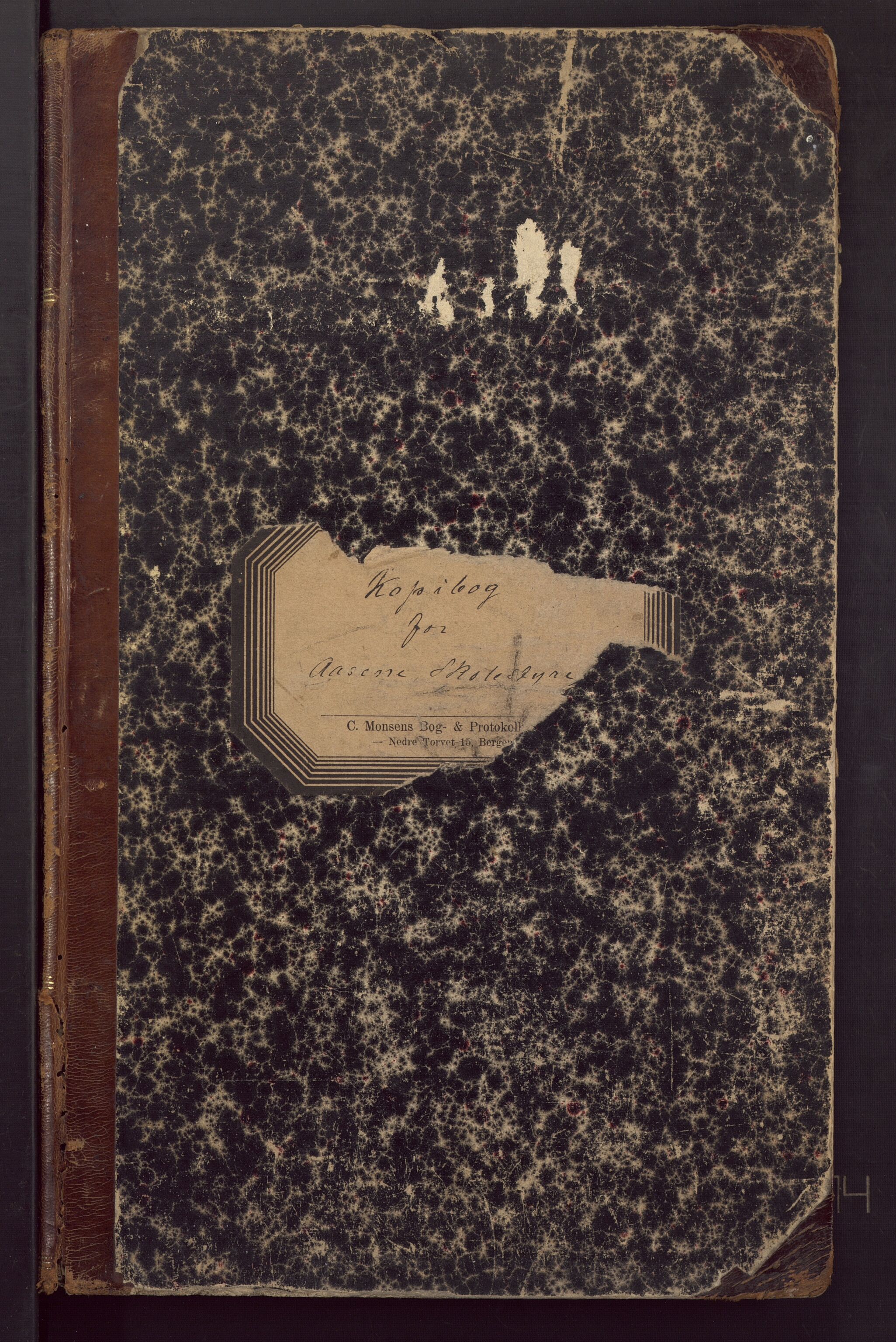 Åsane kommune. Skolestyret, BBA/A-1337/B/Ba/L0001: Kopibok, 1904-1925