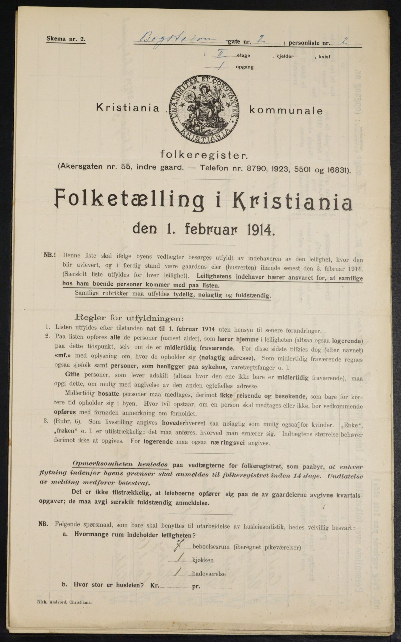 OBA, Kommunal folketelling 1.2.1914 for Kristiania, 1914, s. 6797