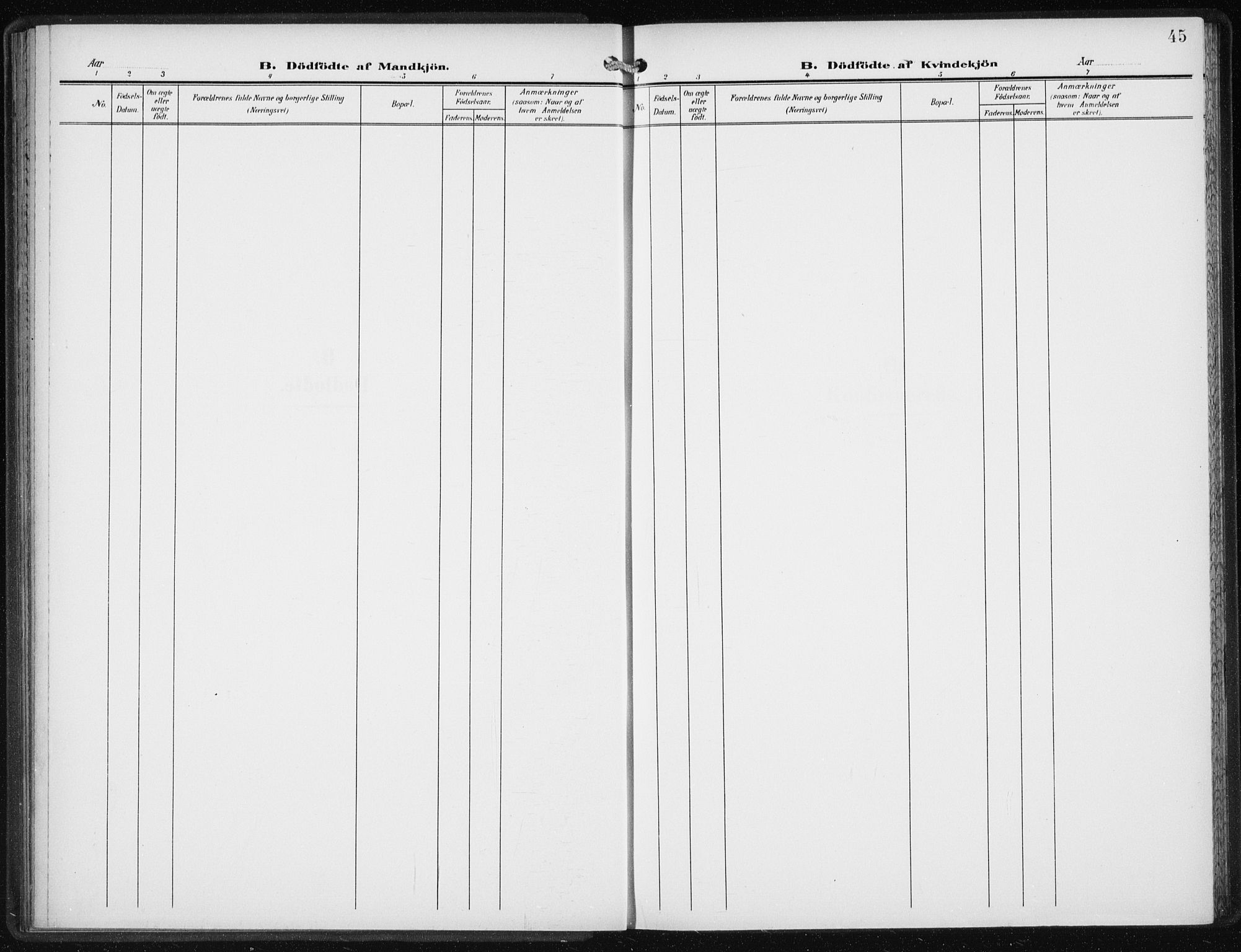 Den norske sjømannsmisjon i utlandet/New York, SAB/SAB/PA-0110/H/Ha/L0006: Ministerialbok nr. A 6, 1909-1914, s. 45