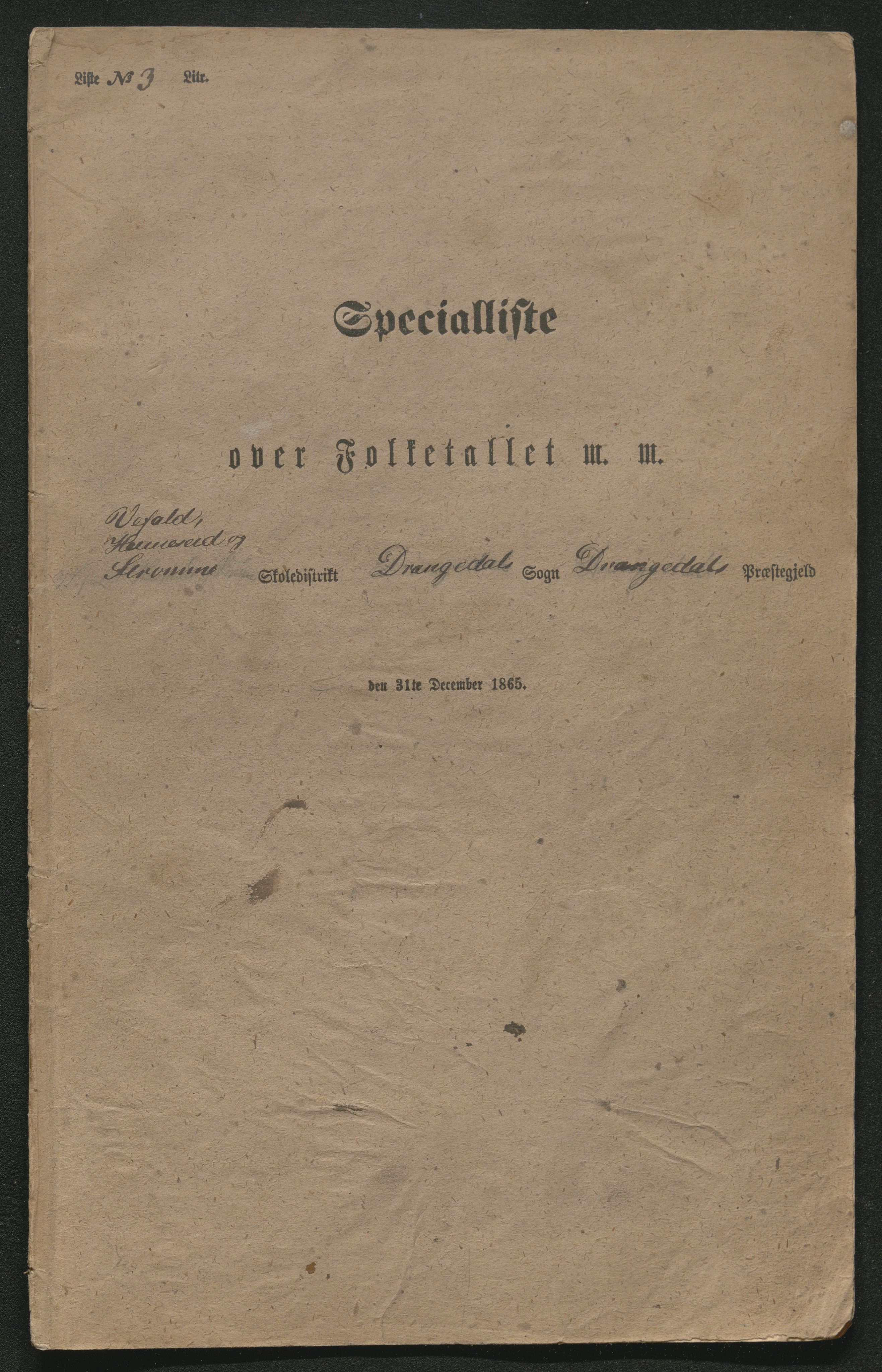 SAKO, Fantetellingen i Drangedal 1865, 1865, s. 59