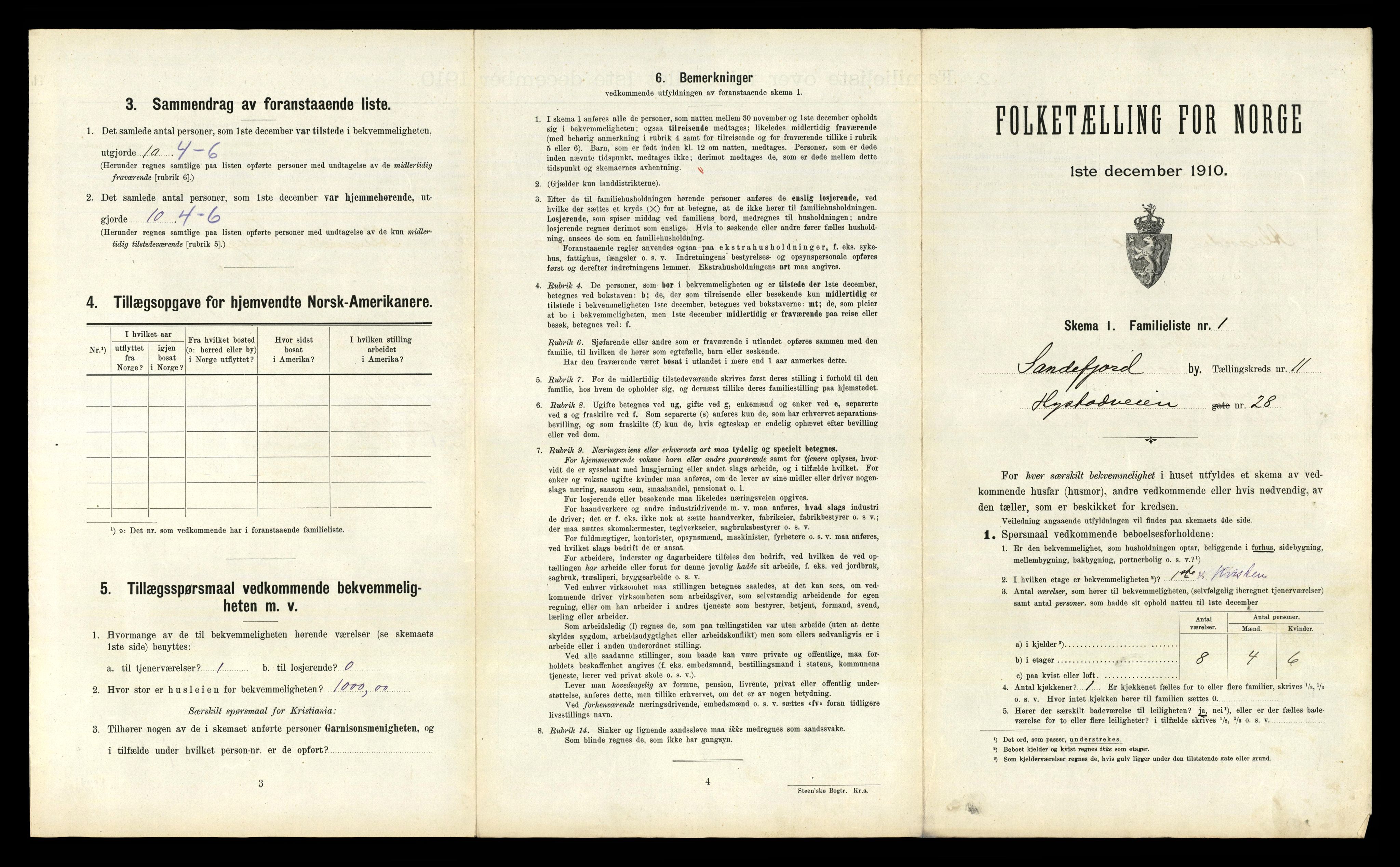 RA, Folketelling 1910 for 0706 Sandefjord kjøpstad, 1910, s. 3110