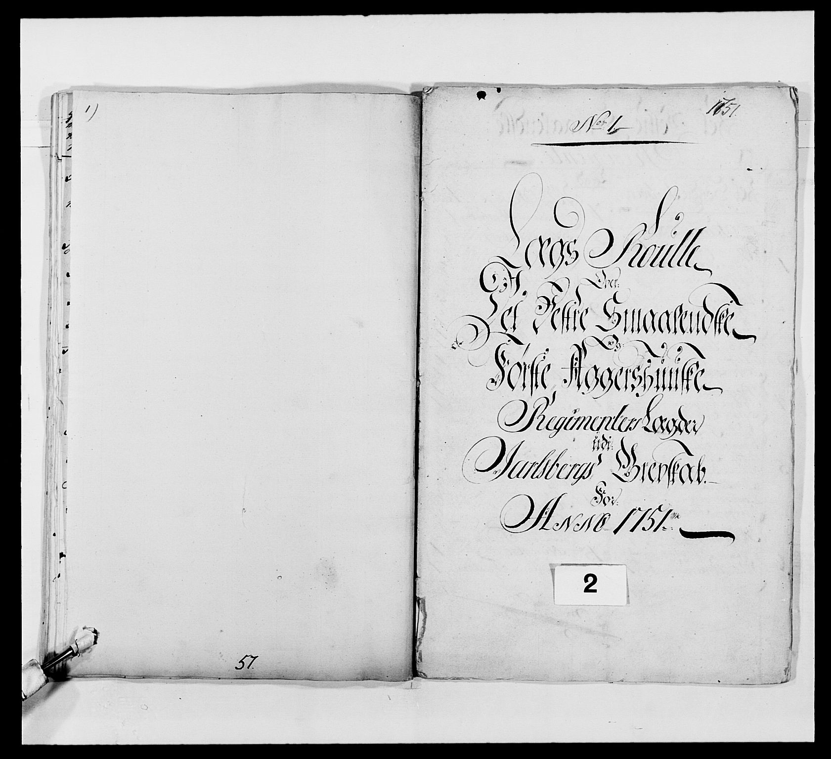 Kommanderende general (KG I) med Det norske krigsdirektorium, AV/RA-EA-5419/E/Ea/L0487: 1. Akershusiske regiment, 1750-1761, s. 42