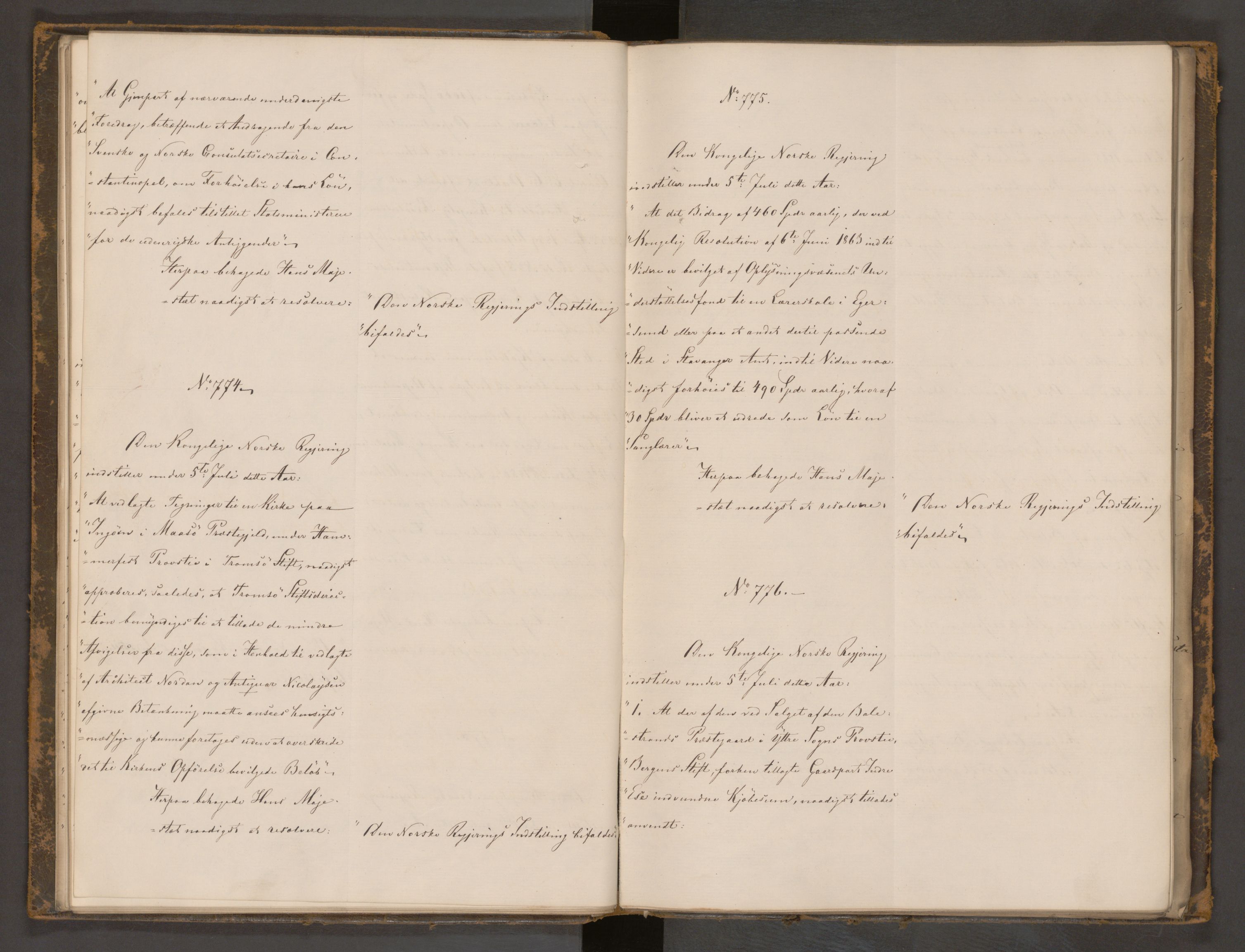 Statsrådssekretariatet, AV/RA-S-1001/A/Ab/L0104: Kgl. res. nr. 724-1001b, 2. halvår, 1865