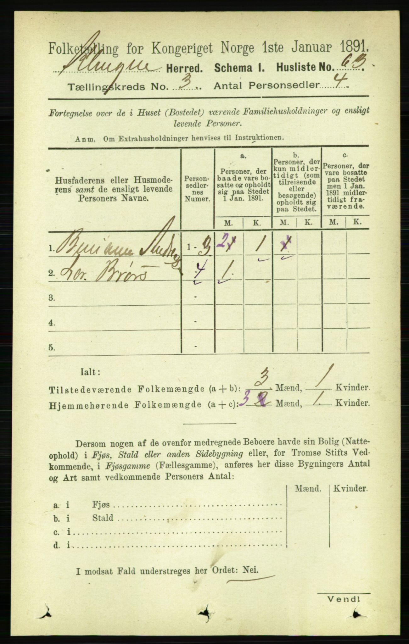 RA, Folketelling 1891 for 1746 Klinga herred, 1891, s. 703