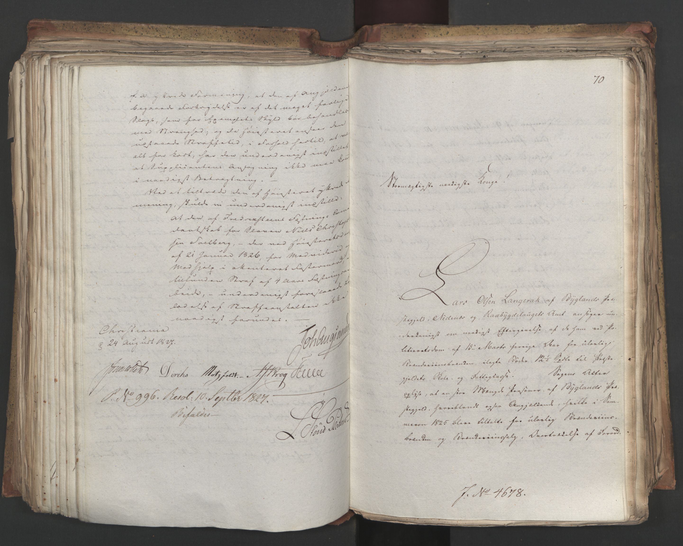Statsrådsavdelingen i Stockholm, AV/RA-S-1003/D/Da/L0052: Regjeringsinnstillinger nr. 4566-4799, 1827, s. 303
