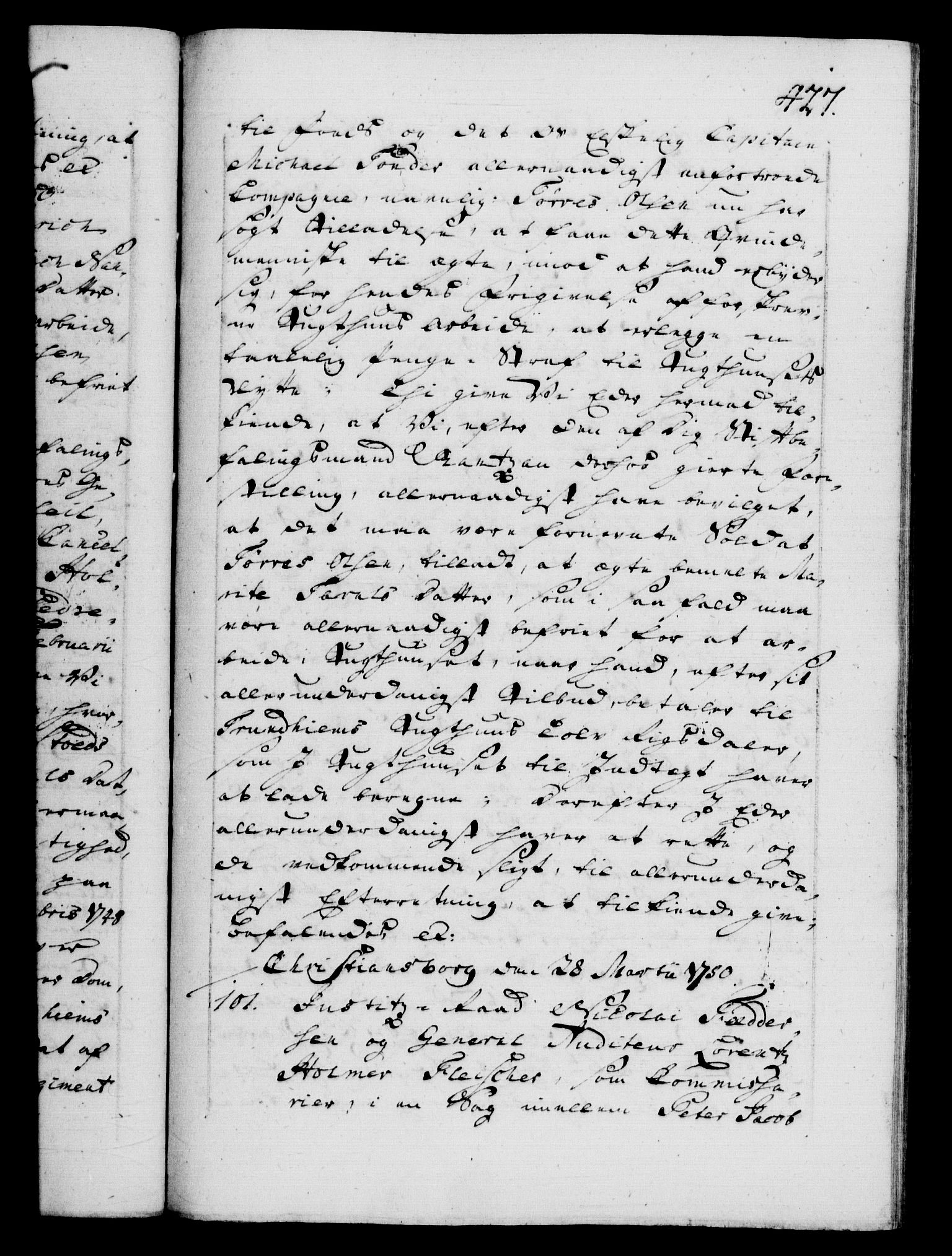 Danske Kanselli 1572-1799, AV/RA-EA-3023/F/Fc/Fca/Fcab/L0032: Norske tegnelser, 1749-1750, s. 427a