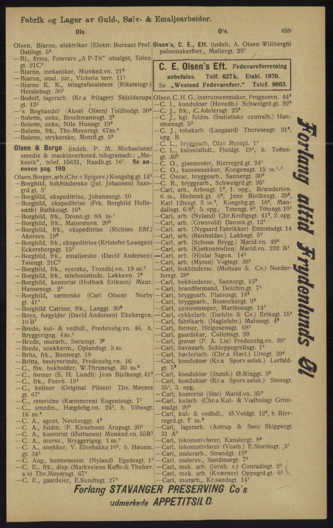 Kristiania/Oslo adressebok, PUBL/-, 1913, s. 871
