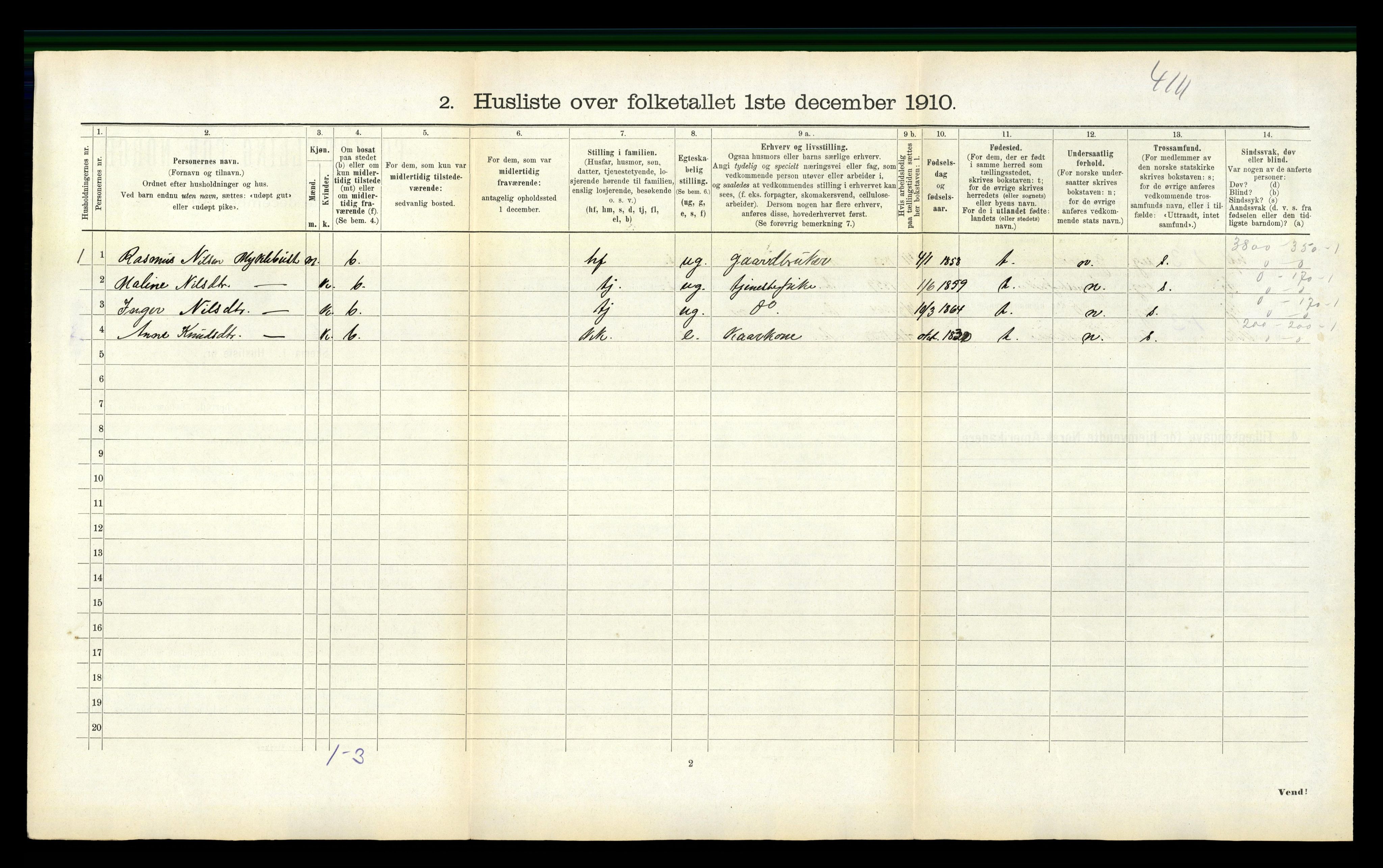 RA, Folketelling 1910 for 1446 Breim herred, 1910, s. 393